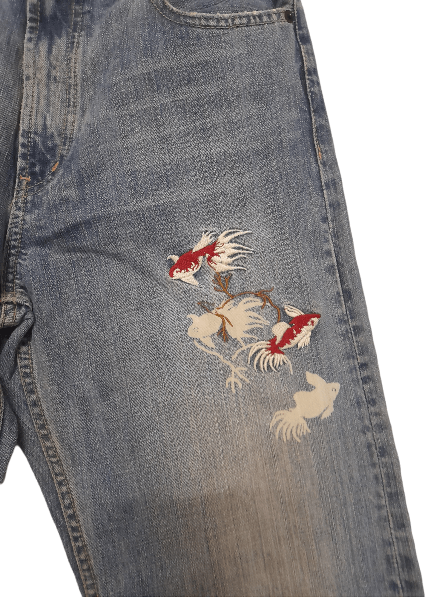 Japanese Brand Sukajan Denim Embroidered (E44) Size US 28 / EU 44 - 6 Thumbnail
