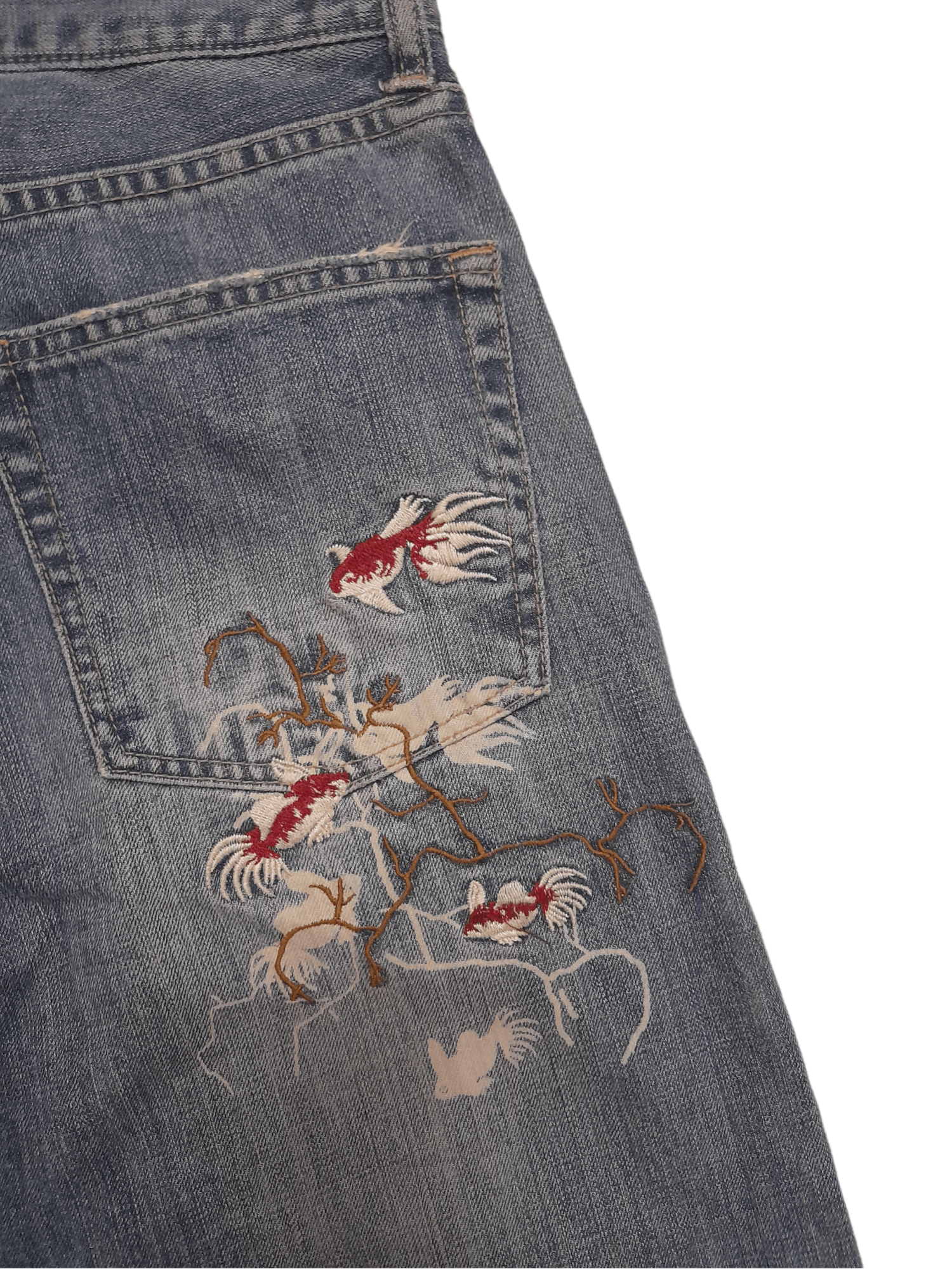 Japanese Brand Sukajan Denim Embroidered (E44) Size US 28 / EU 44 - 3 Thumbnail