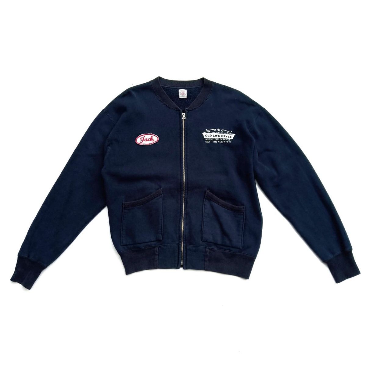 image of The Flat Head Union Made Sweatshirt in Navy, Men's (Size Large)