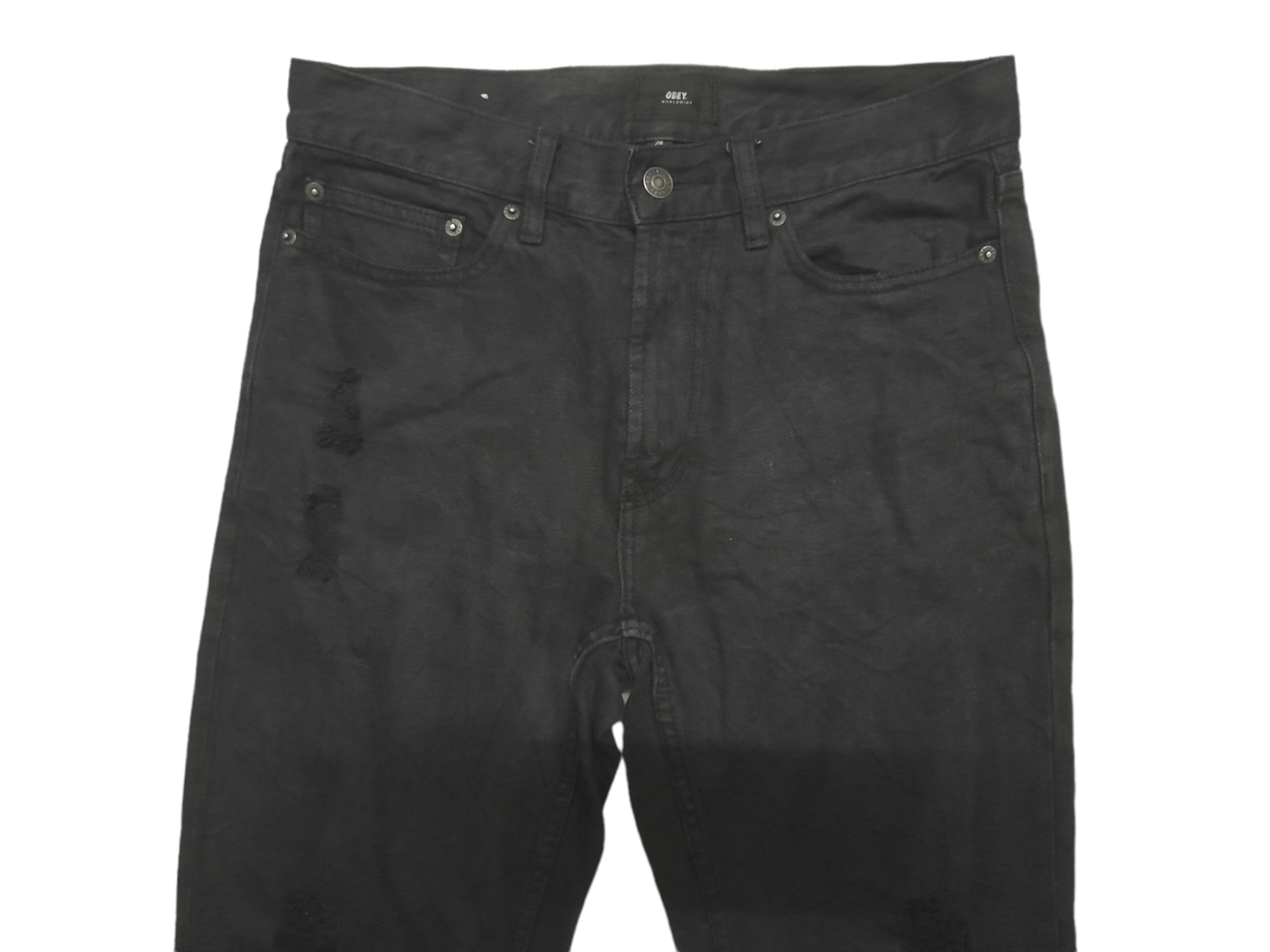 Obey Obey Distressed Denim (E43) Size US 29 - 3 Thumbnail
