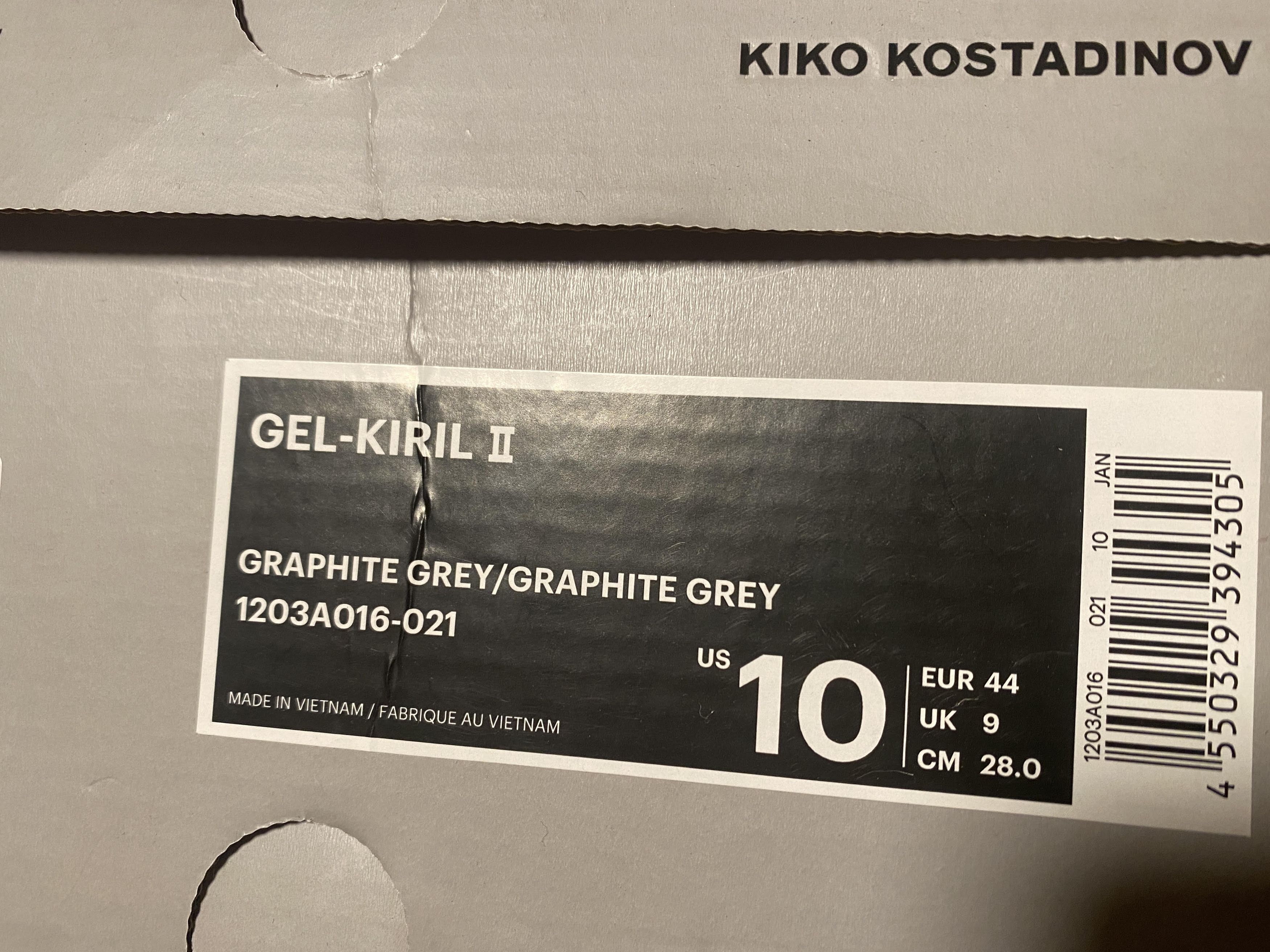 Asics × Kiko Kostadinov Asics × Kiko Kostadinov Gel Kiril-2 Graphite Grey / Black Size US 10 / EU 43 - 3 Thumbnail