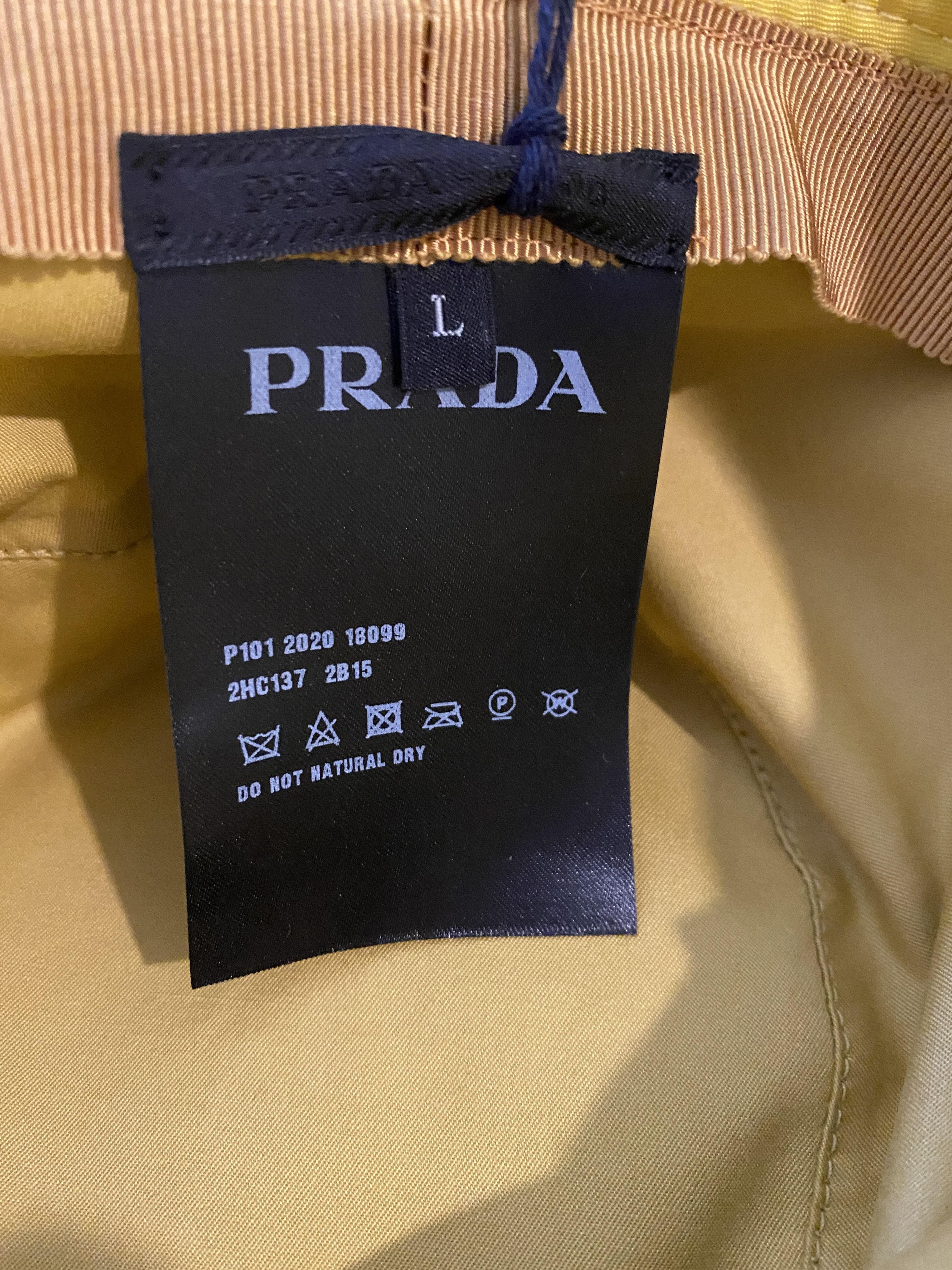 Prada [large] Nylon Yellow Pineapple Bucket Hat Silver tone Size ONE SIZE - 6 Thumbnail