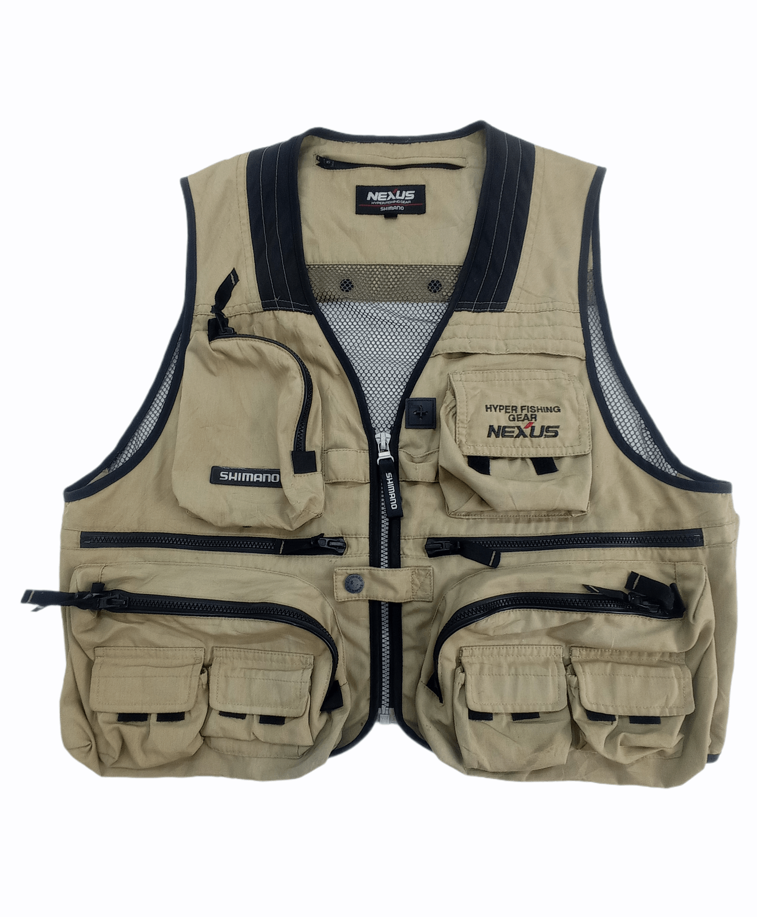image of Chaos Fishing Club x Tracey Vest Nexus Shimano Hyper Fishing Gear Vest in Brown, Men's (Size Large)