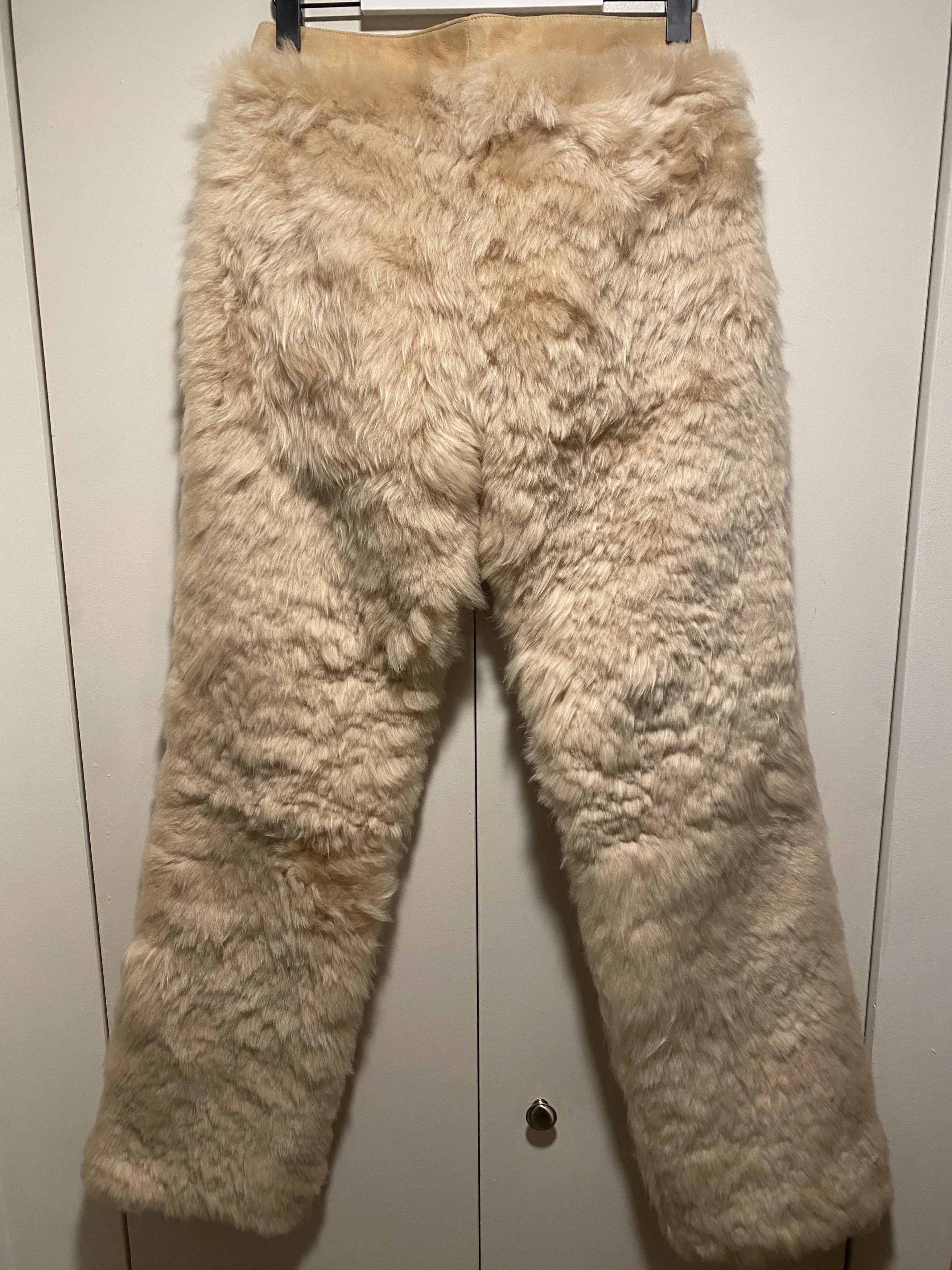 ERL ERL Beige Shearling Trousers sheepskin lamb Size US 32 / EU 48 - 5 Thumbnail