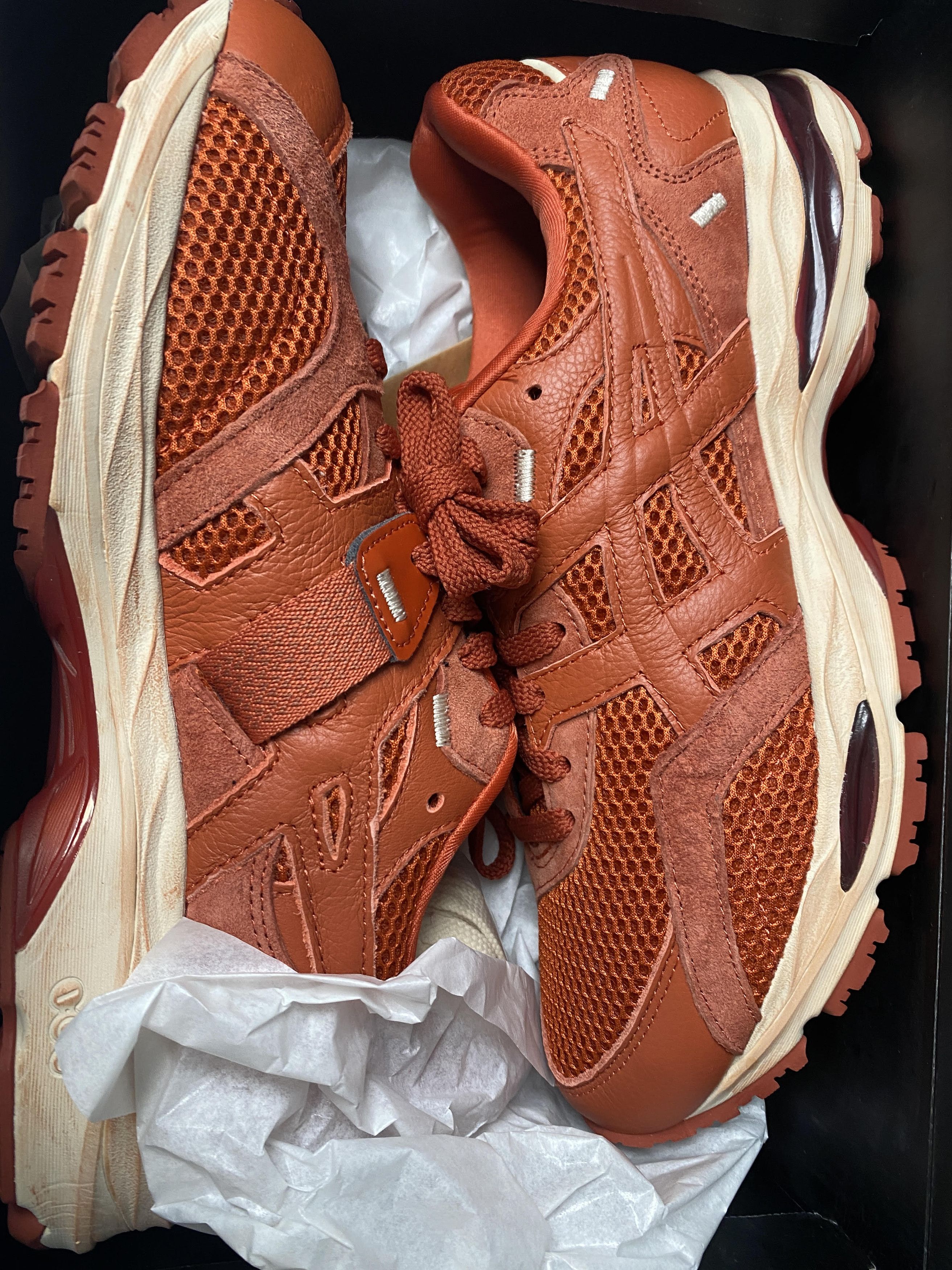 Asics × DENIM TEARS Red Clay Asics Cream Denim Tears x Basics Gel-mc plus Size US 9 / EU 42 - 2 Thumbnail
