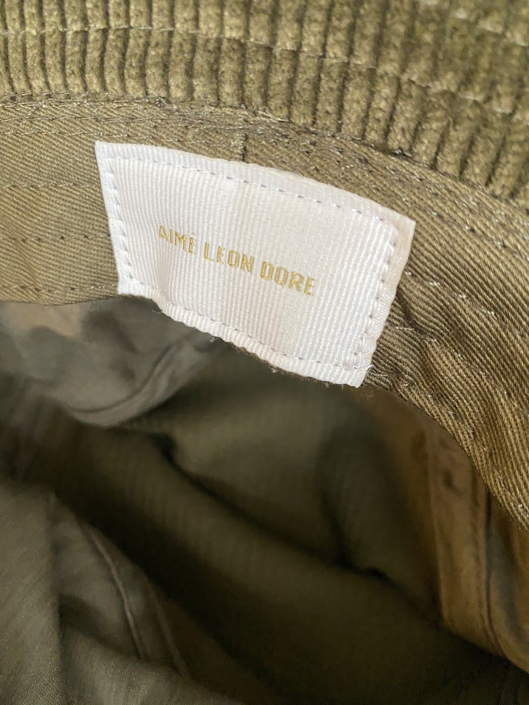 Aime Leon Dore Aime Chain Stitch Bucket Hat Corduroy Script - F/W 21 Size ONE SIZE - 4 Thumbnail