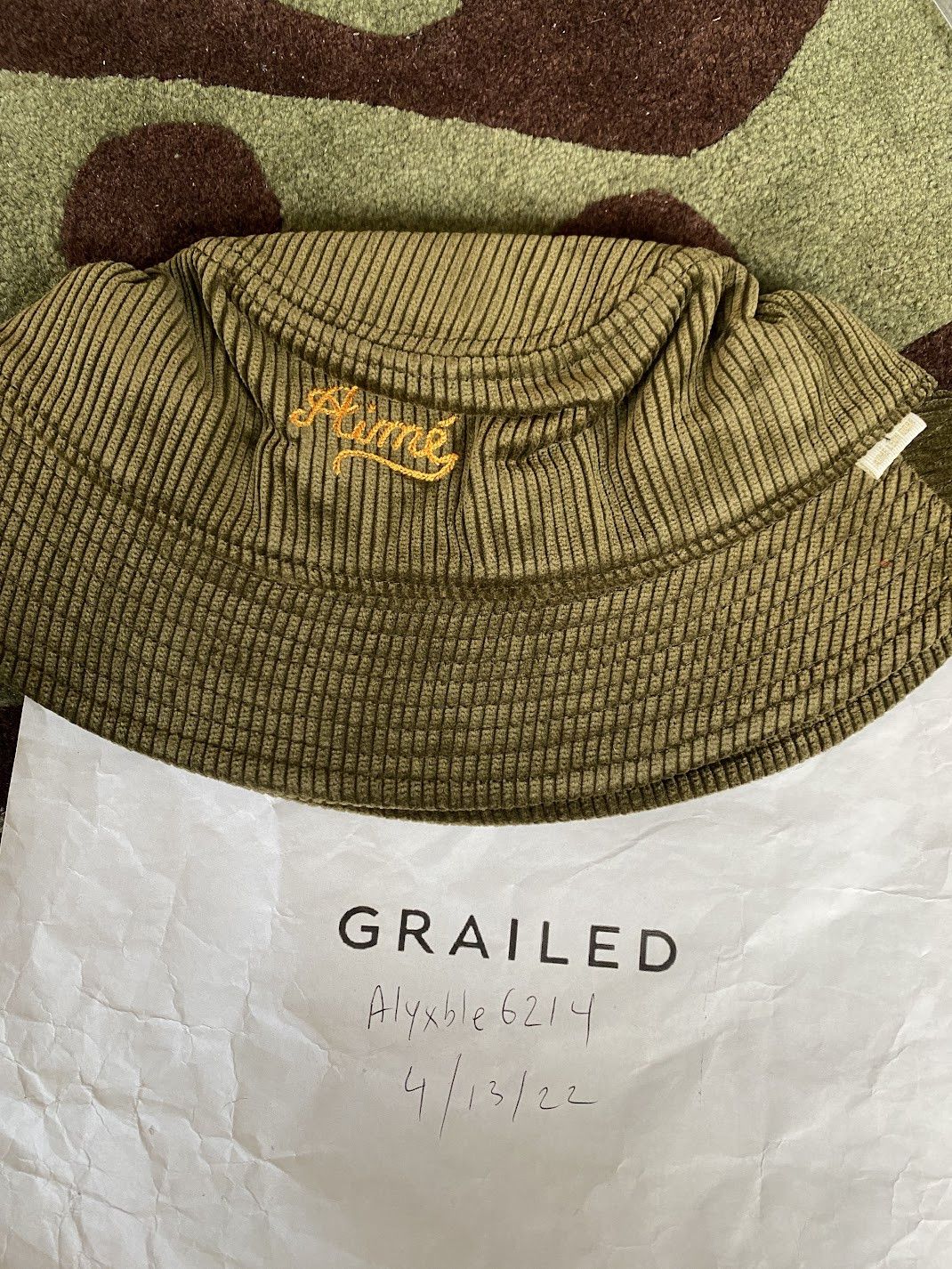 Aime Leon Dore Aime Chain Stitch Bucket Hat Corduroy Script - F/W 21 Size ONE SIZE - 1 Thumbnail