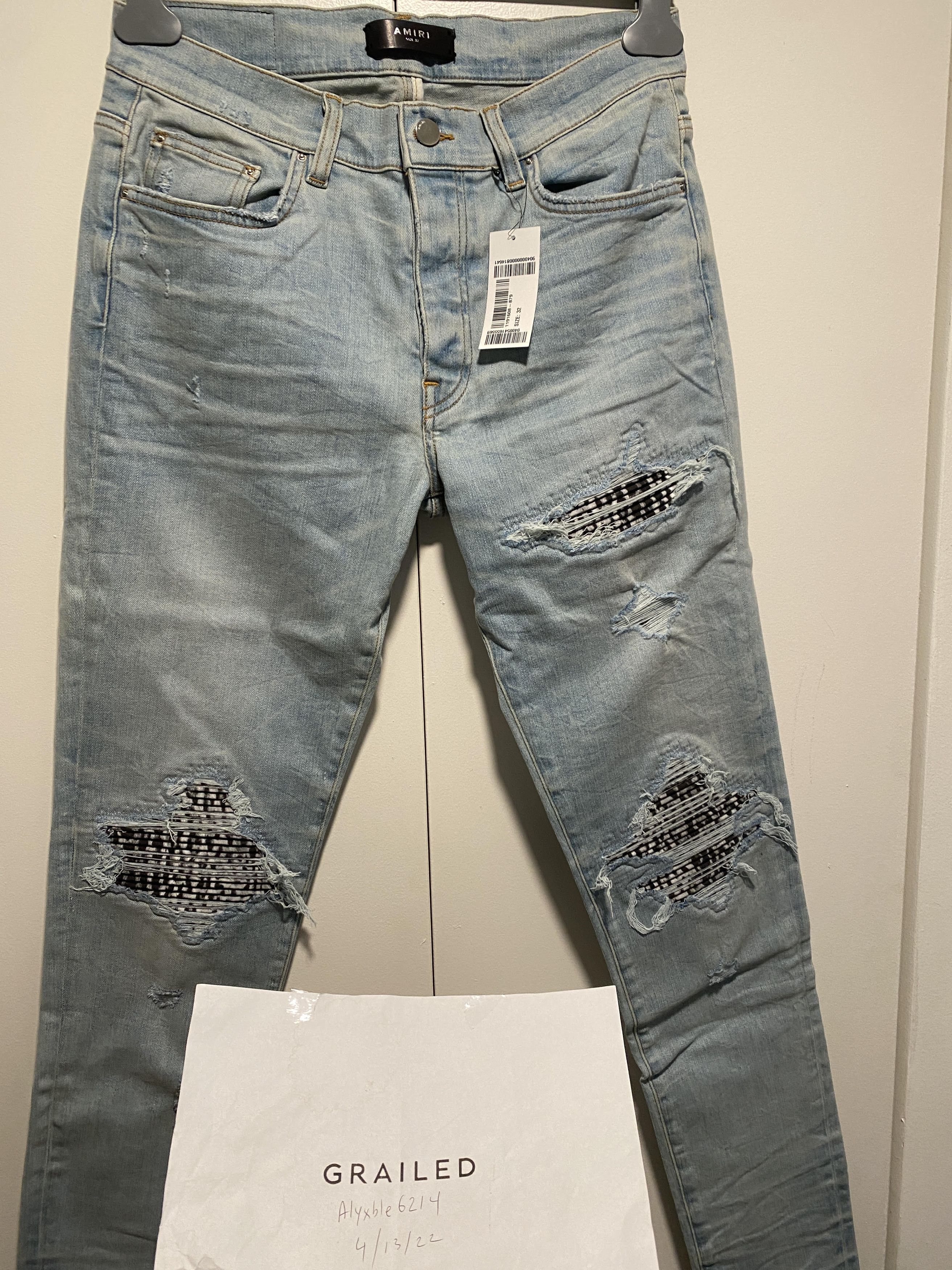 Amiri Amiri MX1 Animal-Print Distressed Skinny Jeans patch Size US 32 / EU 48 - 4 Thumbnail
