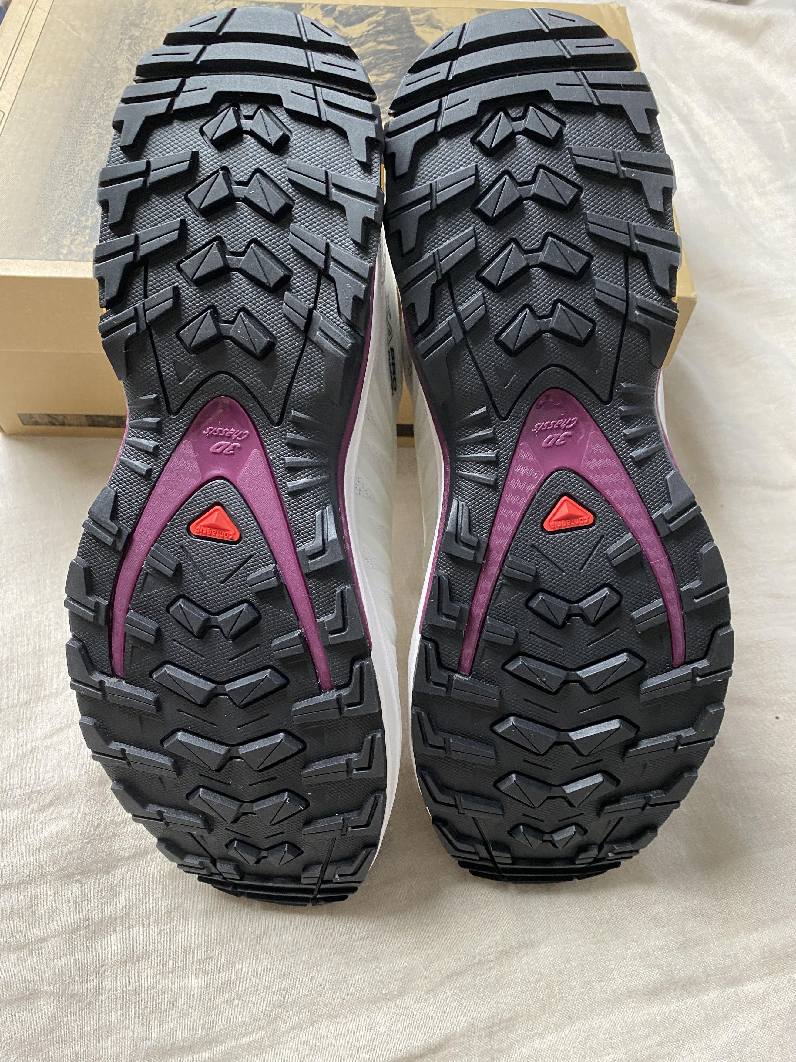 Salomon XA-Pro Fusion Advanced Classic WHITE, BLACK & PLUM CASPIA Size US 9 / EU 42 - 4 Thumbnail