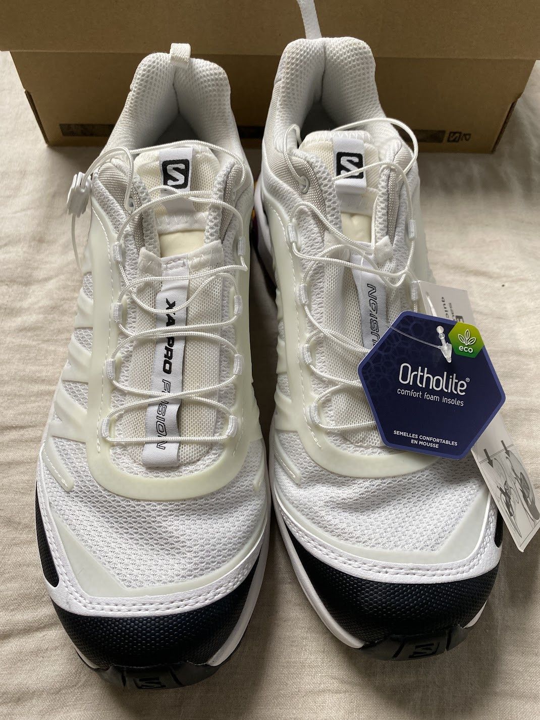 Salomon XA-Pro Fusion Advanced Classic WHITE, BLACK & PLUM CASPIA Size US 9 / EU 42 - 7 Thumbnail