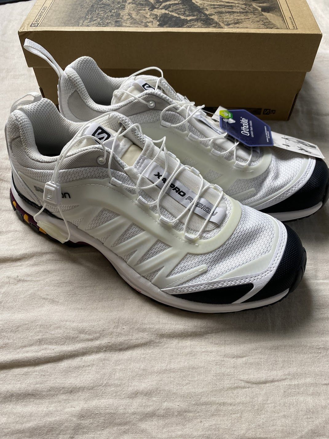 Salomon XA-Pro Fusion Advanced Classic WHITE, BLACK & PLUM CASPIA Size US 9 / EU 42 - 1 Thumbnail