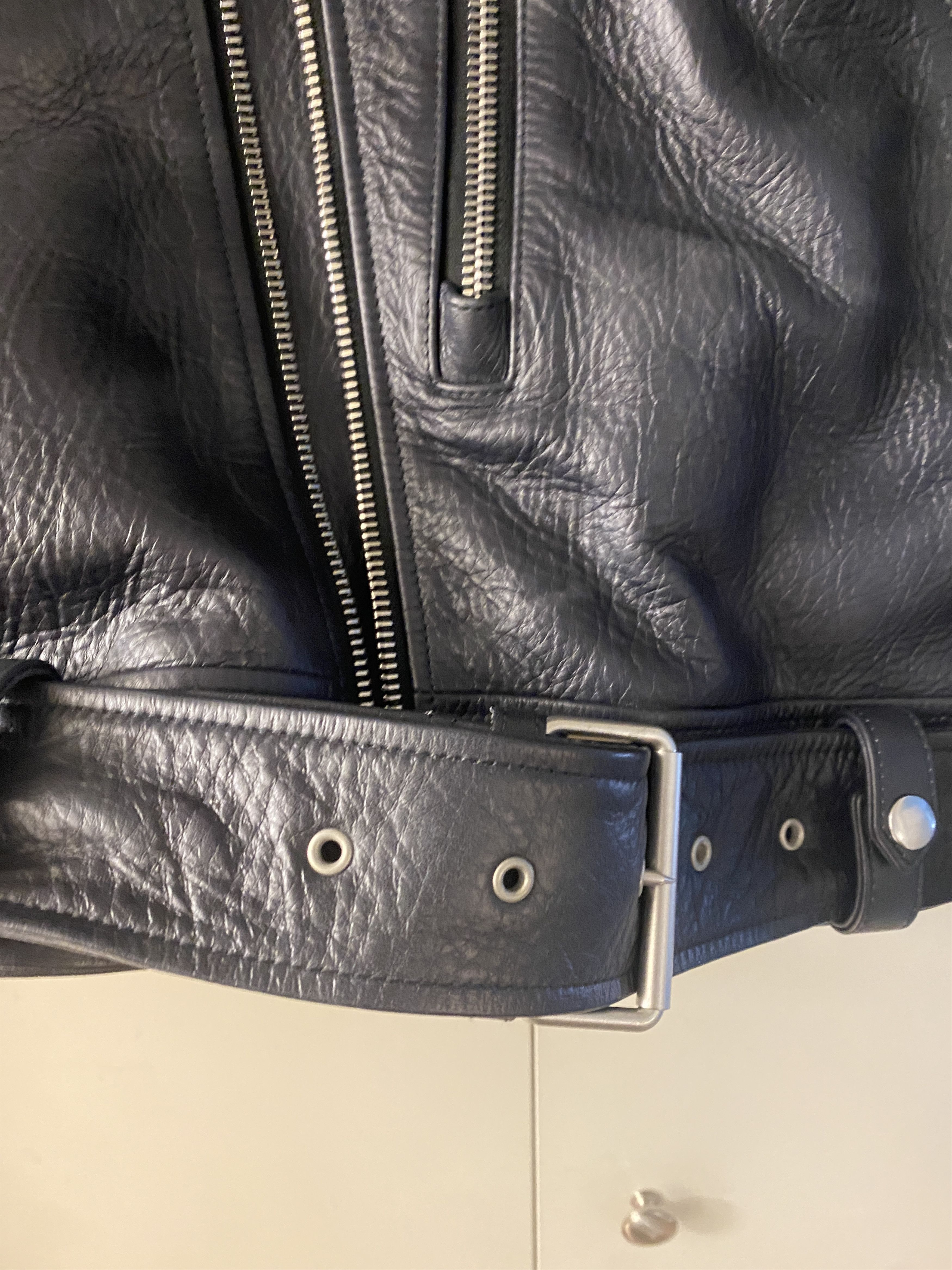 Acne Studios acne studio leather biker jacket belted painted Size US S / EU 44-46 / 1 - 4 Thumbnail