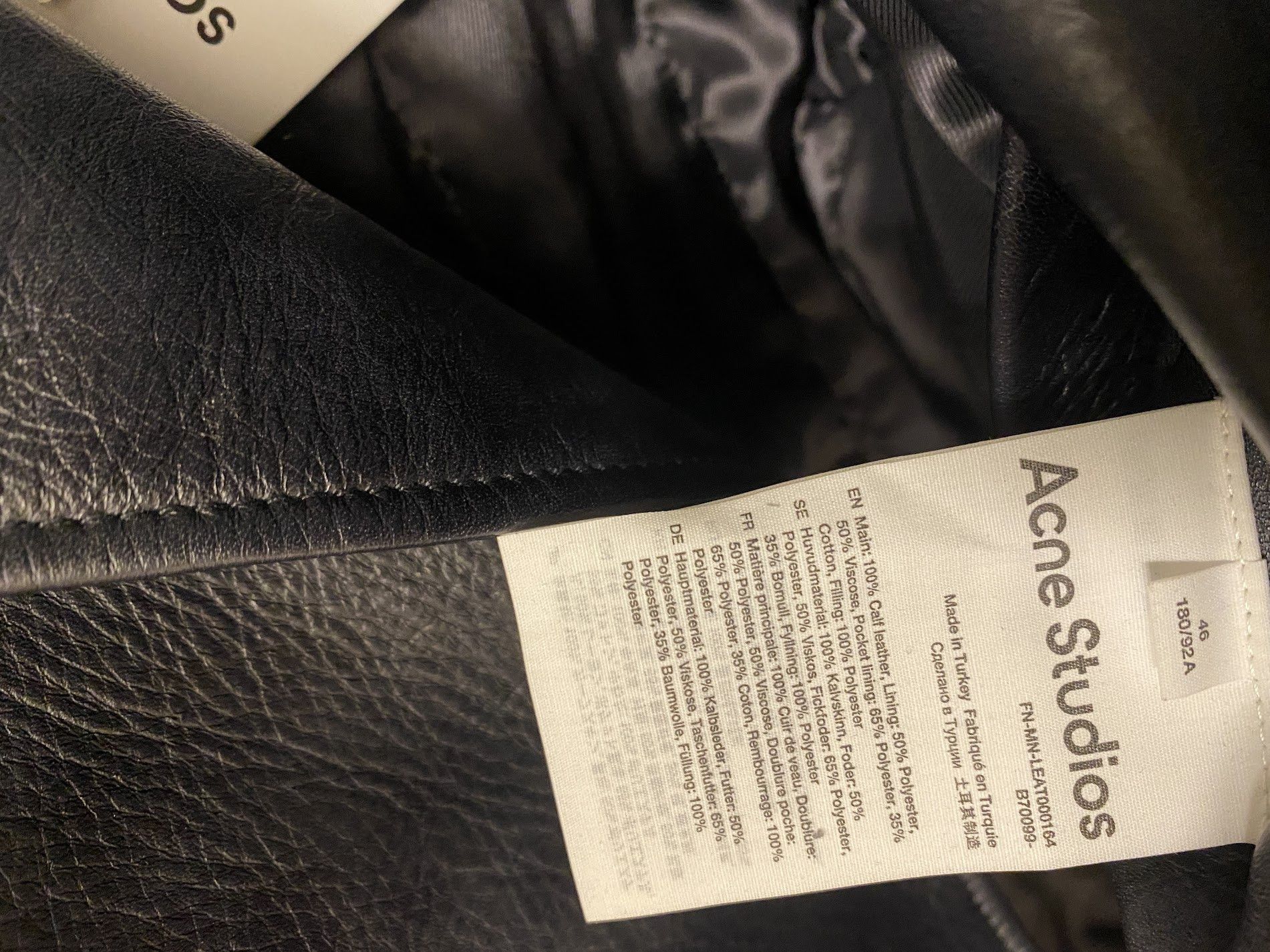 Acne Studios acne studio leather biker jacket belted painted Size US S / EU 44-46 / 1 - 10 Thumbnail