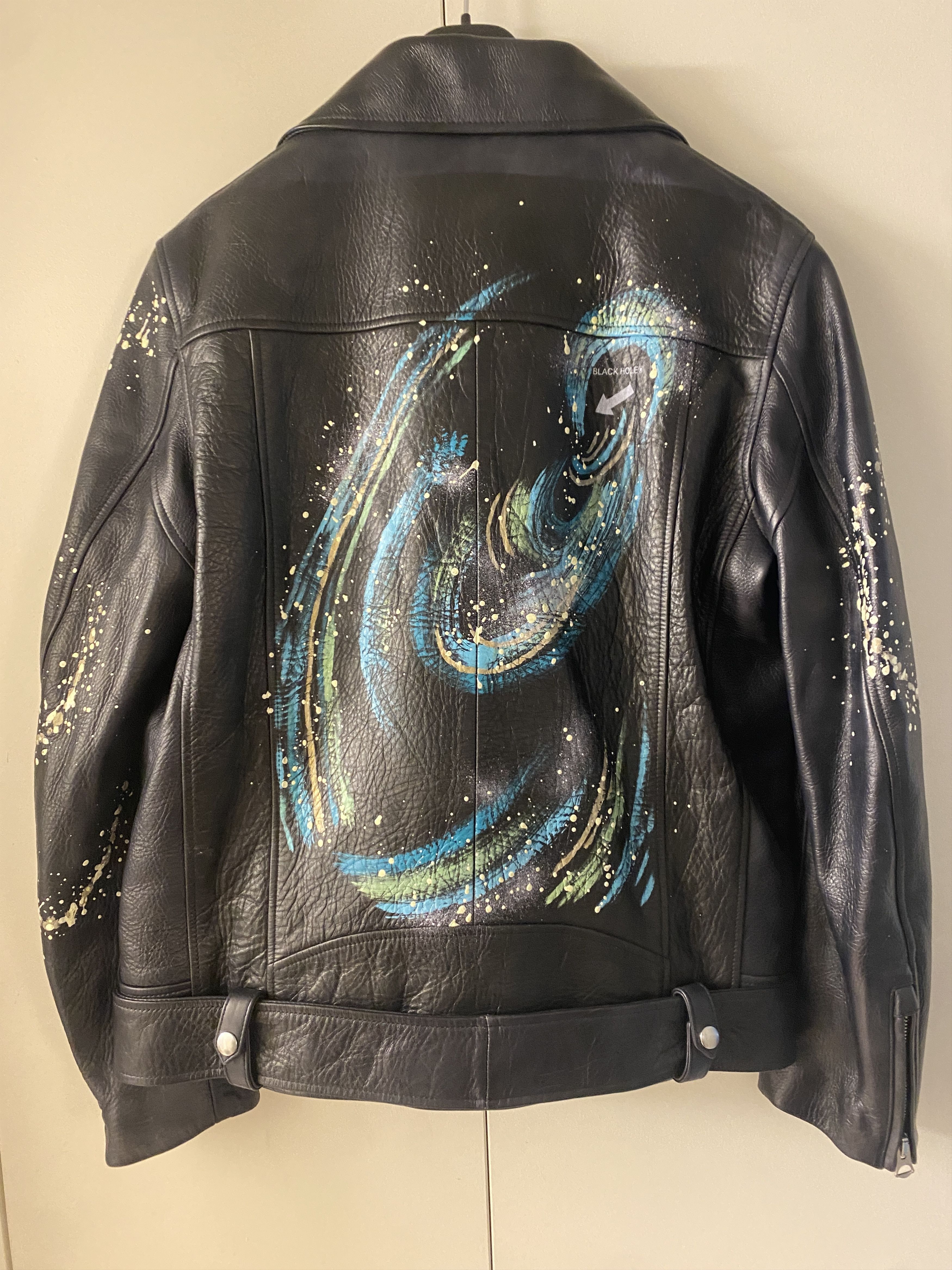Acne Studios acne studio leather biker jacket belted painted Size US S / EU 44-46 / 1 - 7 Thumbnail