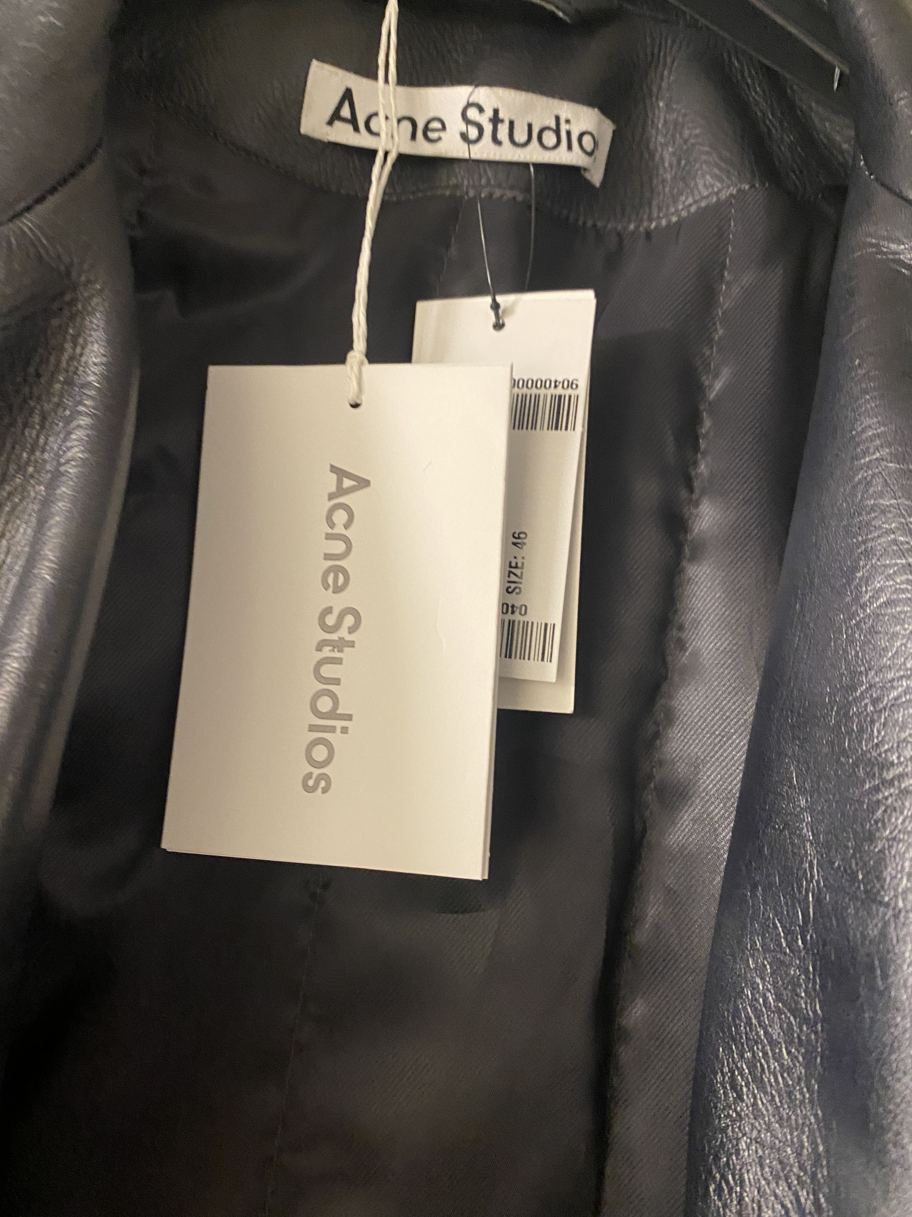 Acne Studios acne studio leather biker jacket belted painted Size US S / EU 44-46 / 1 - 8 Thumbnail