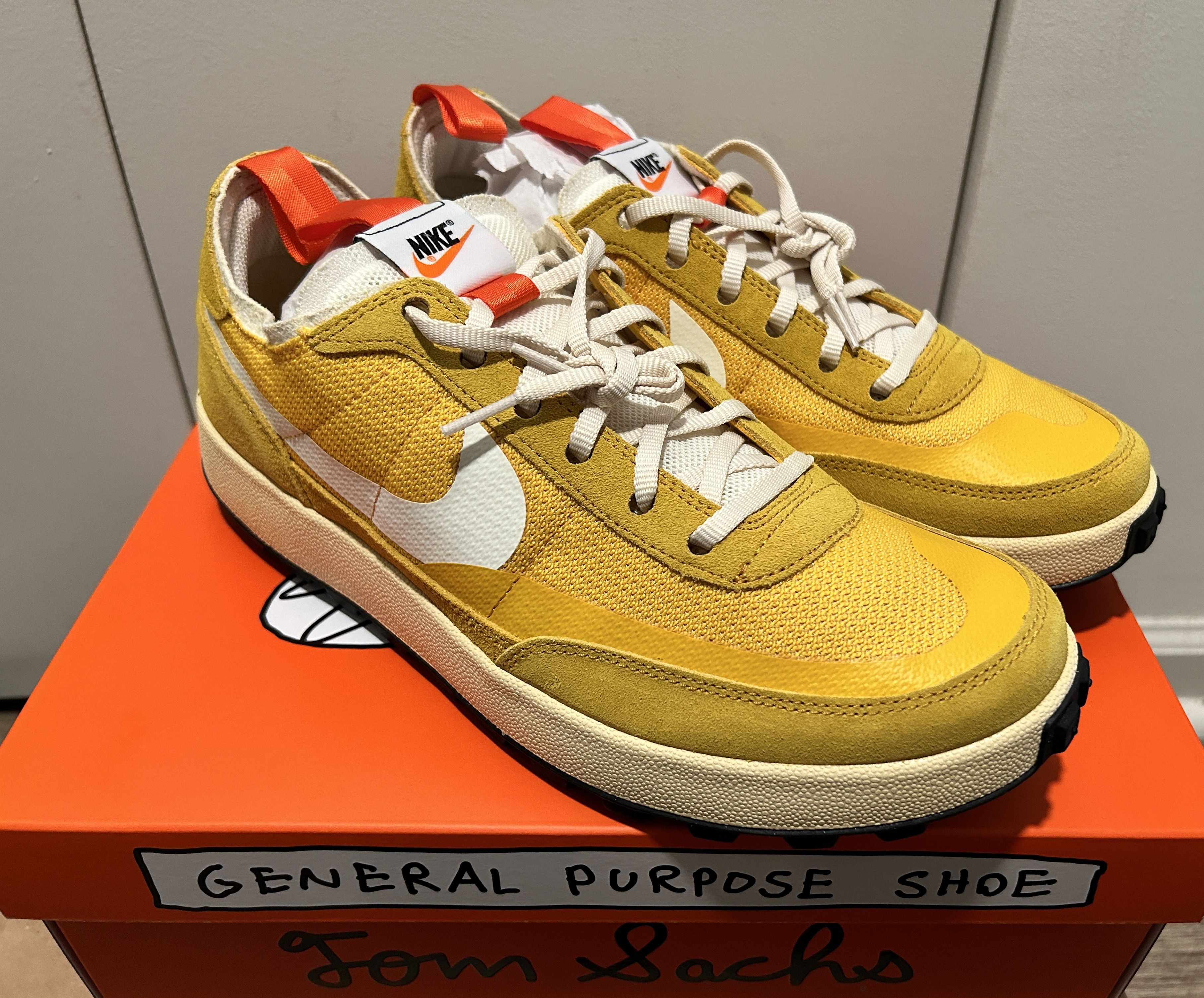 image of Nikecraft X Tom Sachs General Purpose Archive Dark Sulfur Shoes in Sulphur, Men's (Size 9)