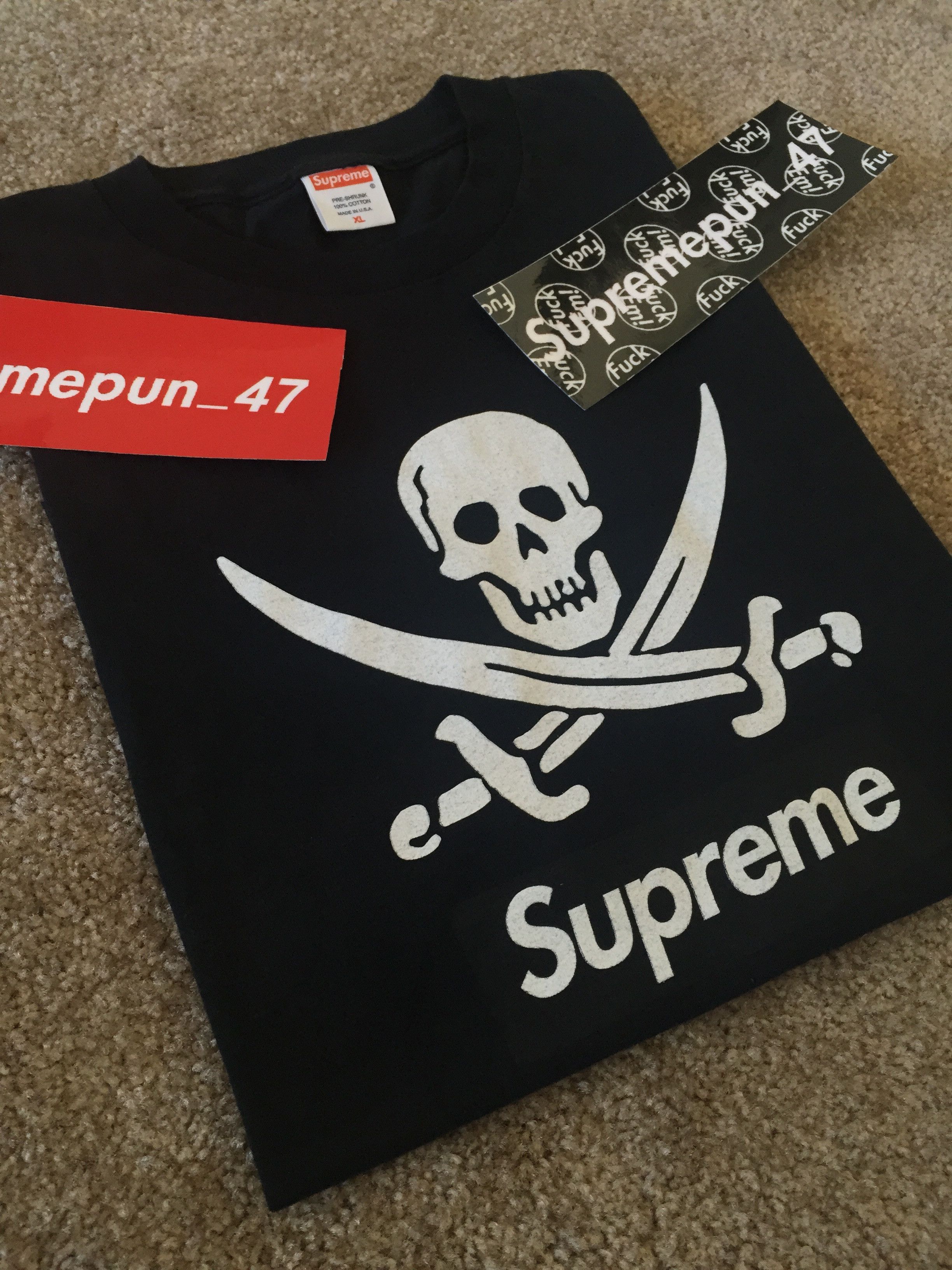 Neighborhood Supreme Pirate Box logo tee Grailed