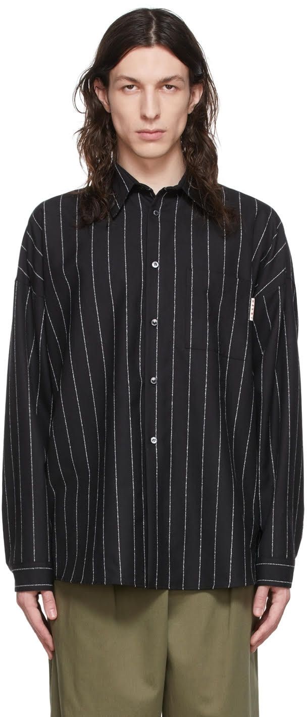 Marni Marni Black Virgin Wool Shirt Size US M / EU 48-50 / 2 - 7 Thumbnail