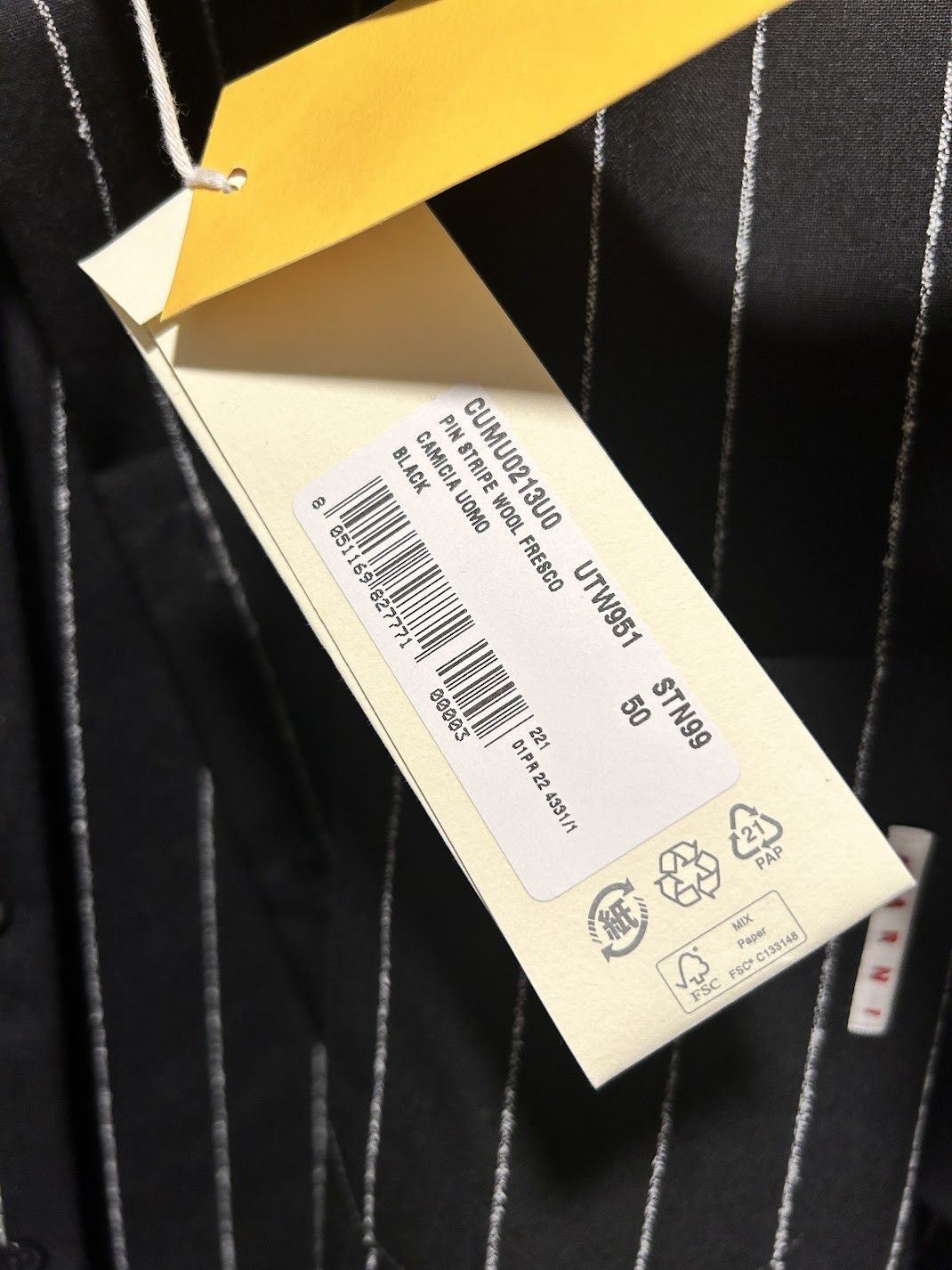Marni Marni Black Virgin Wool Shirt Size US M / EU 48-50 / 2 - 5 Thumbnail