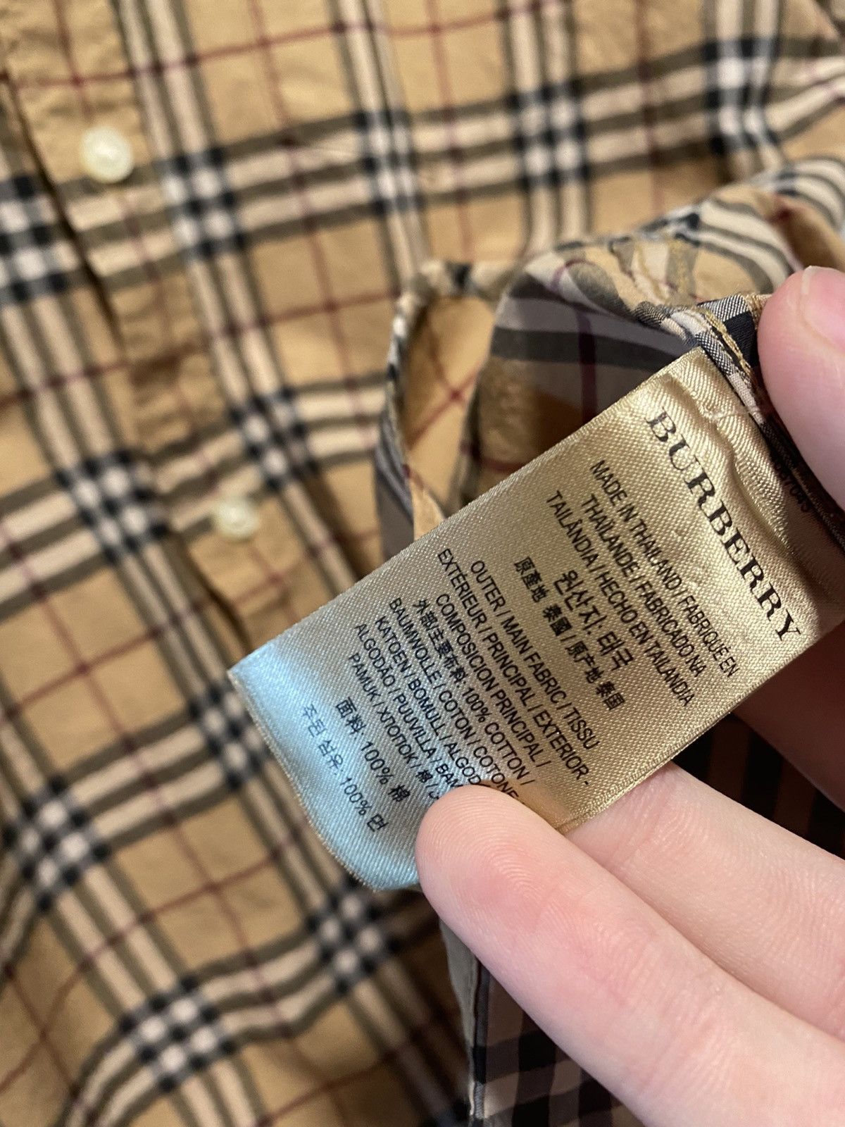 Burberry Burberry Button Up Polo Size US XL / EU 56 / 4 - 4 Thumbnail