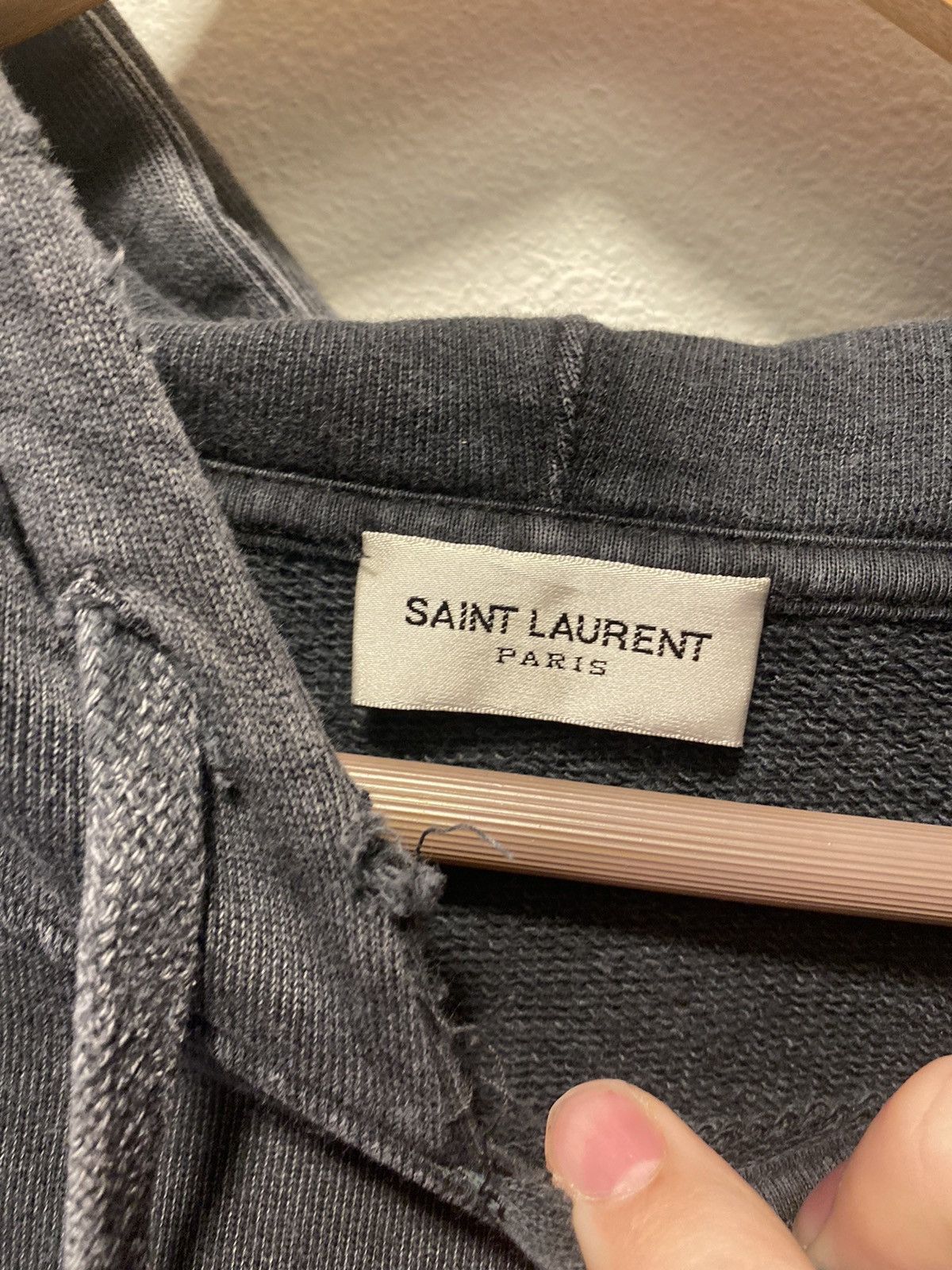 Saint Laurent Paris Saint Laurent Logo Hoodie Size US XL / EU 56 / 4 - 4 Thumbnail