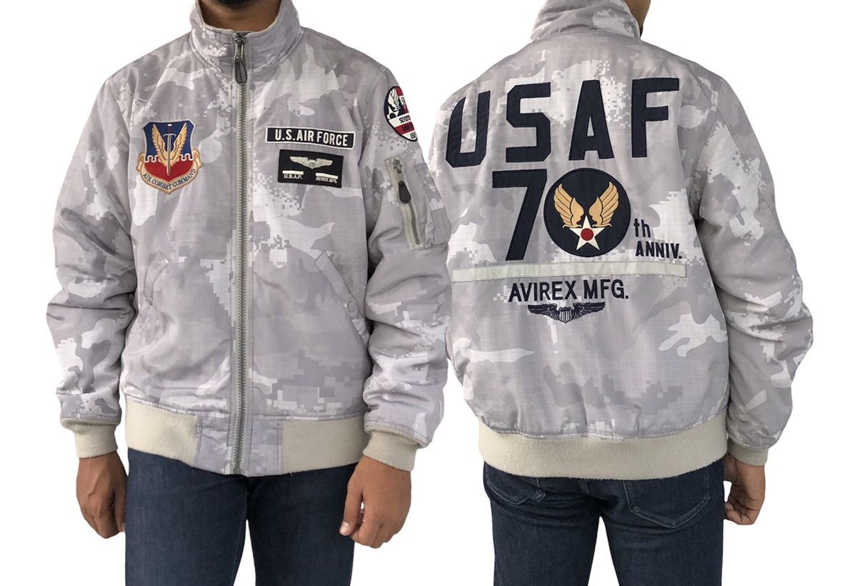 Avirex 🔥Avirex 6172140 U.S.A.F 70th Anniversary MA1- Bomber Jacket Size US XL / EU 56 / 4 - 2 Thumbnail