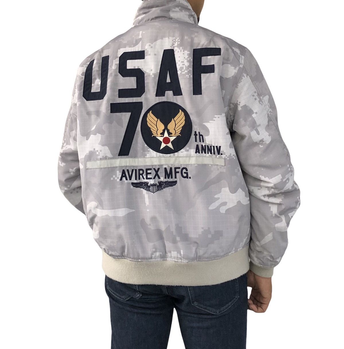 Ma 1 🔥Avirex 6172140 U.S.A.F 70th Anniversary MA1- Bomber Jacket