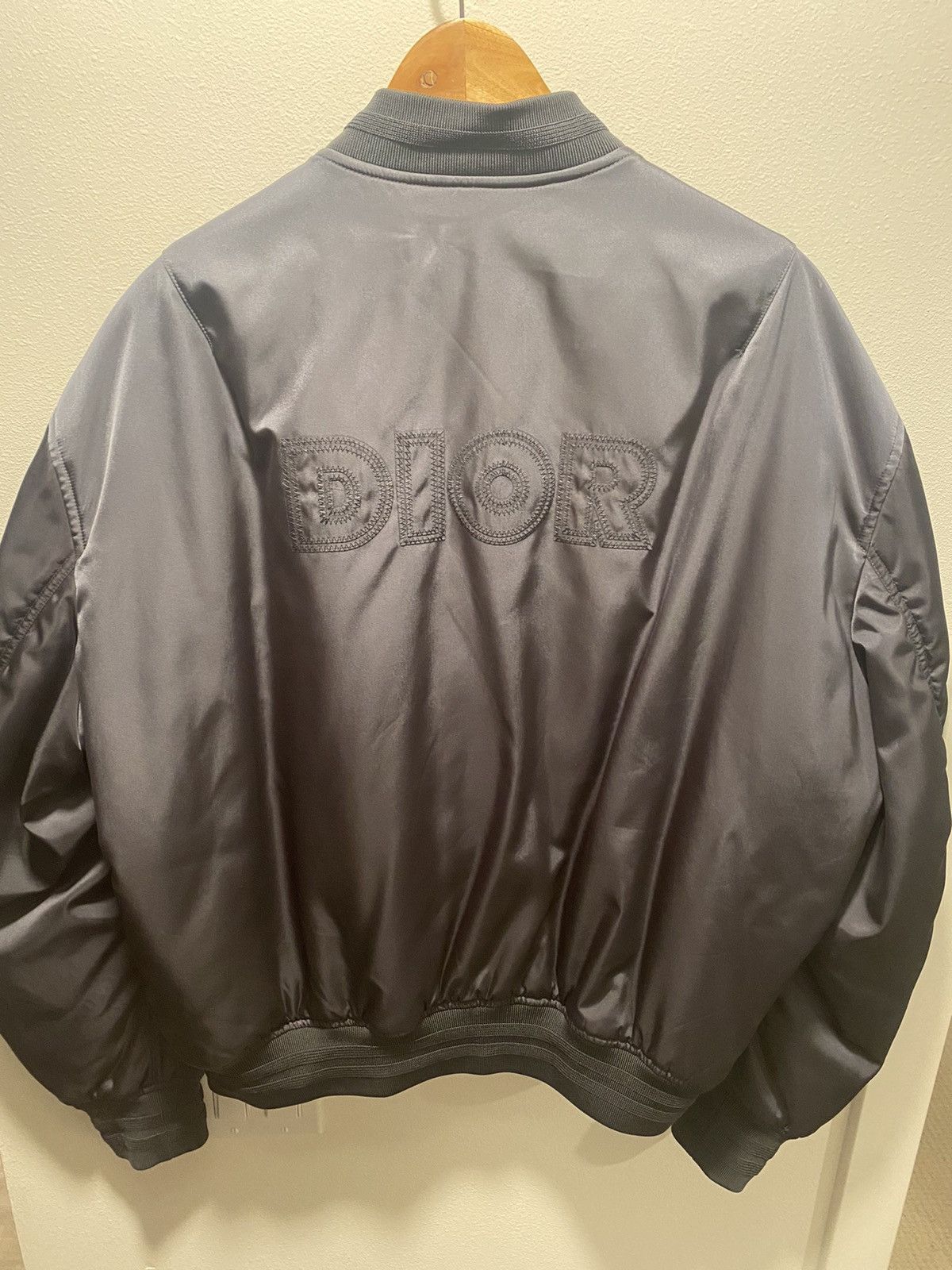 Dior Dior Homme Double Zip Satin Bomber Jacket 48