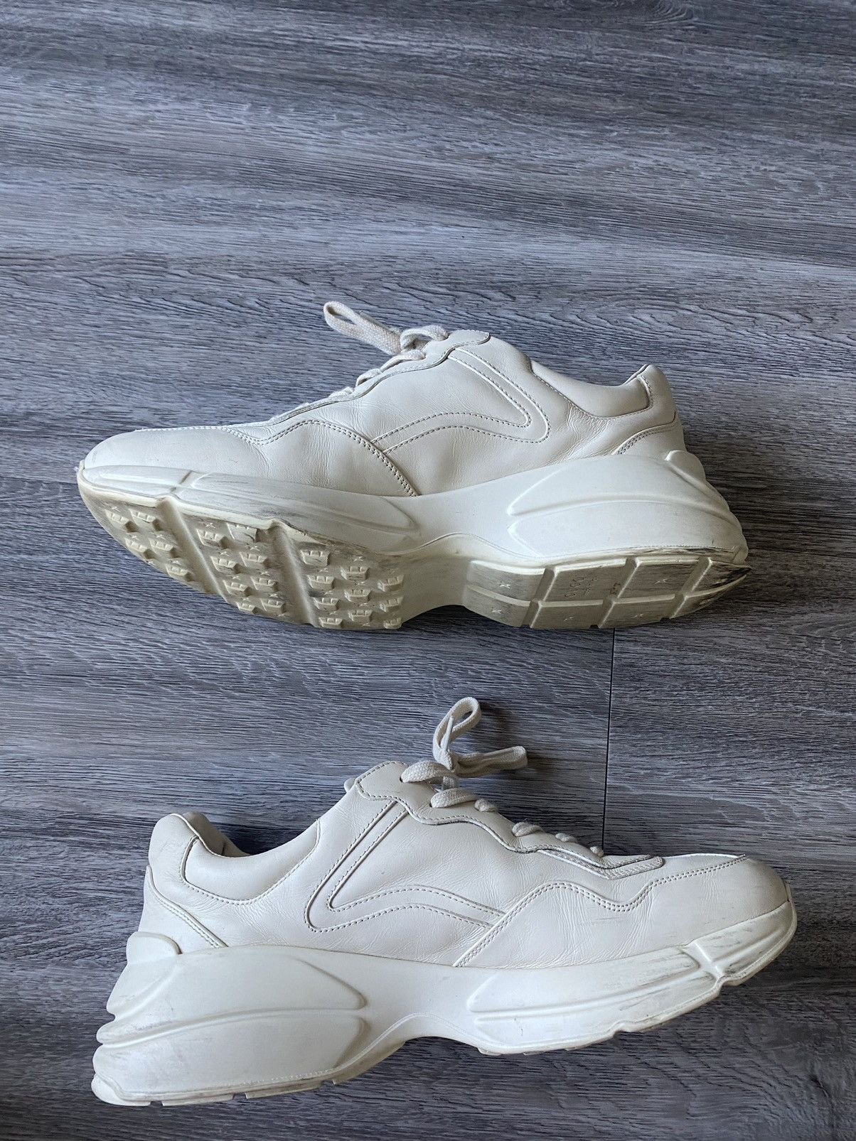 Gucci Gucci Rhyton Gucci Logo Leather Sneaker Size US 12 / EU 45 - 2 Thumbnail