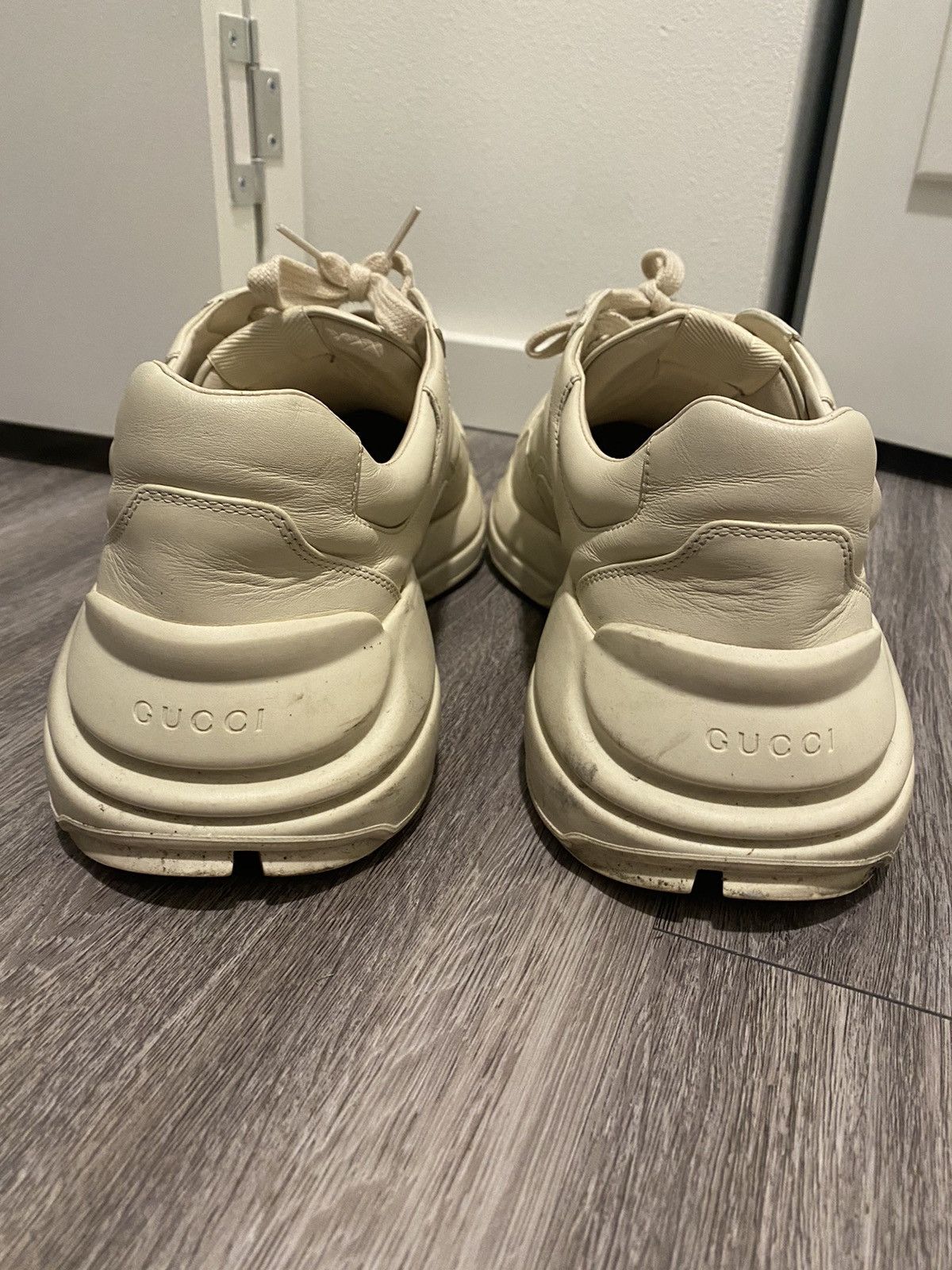 Gucci Gucci Rhyton Gucci Logo Leather Sneaker Size US 12 / EU 45 - 9 Thumbnail