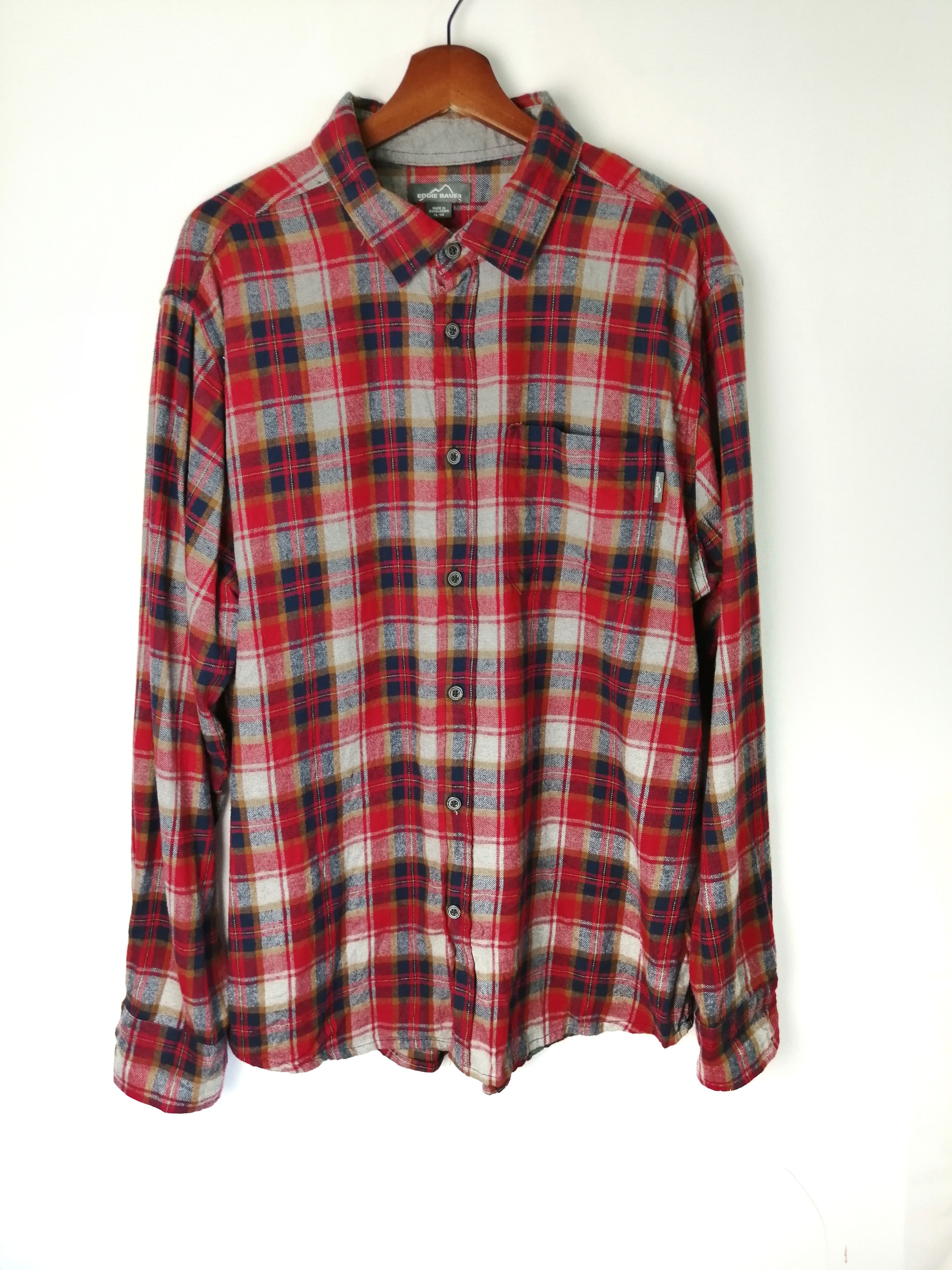 Eddie Bauer × Flannel × Vintage Eddie Bauer Flannel Rare Button Up Size US XL / EU 56 / 4 - 1 Thumbnail