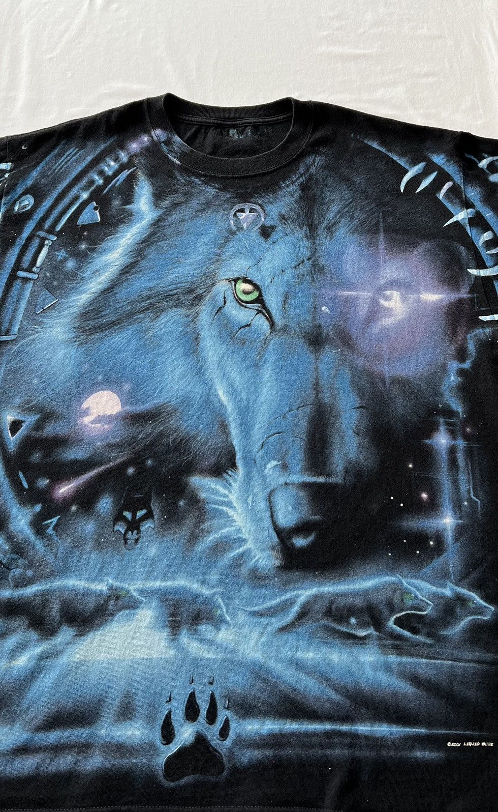 Liquid Blue Vintage 2001 Liquid Blue Wolf All Over Print Streetwear Tee Size US XL / EU 56 / 4 - 3 Thumbnail