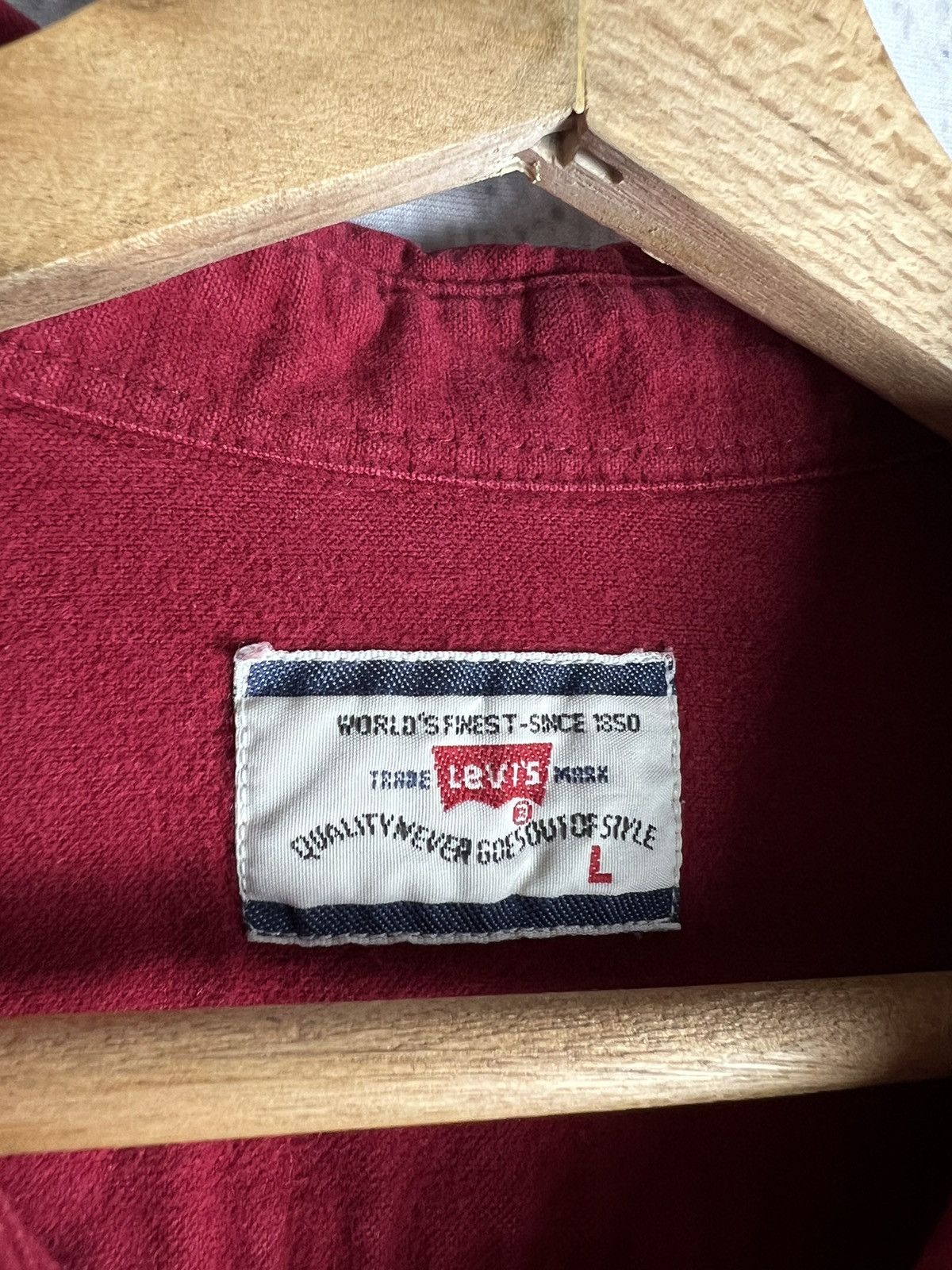 Levi's Levi’s vintage 80s button up red shirt Size US L / EU 52-54 / 3 - 3 Thumbnail