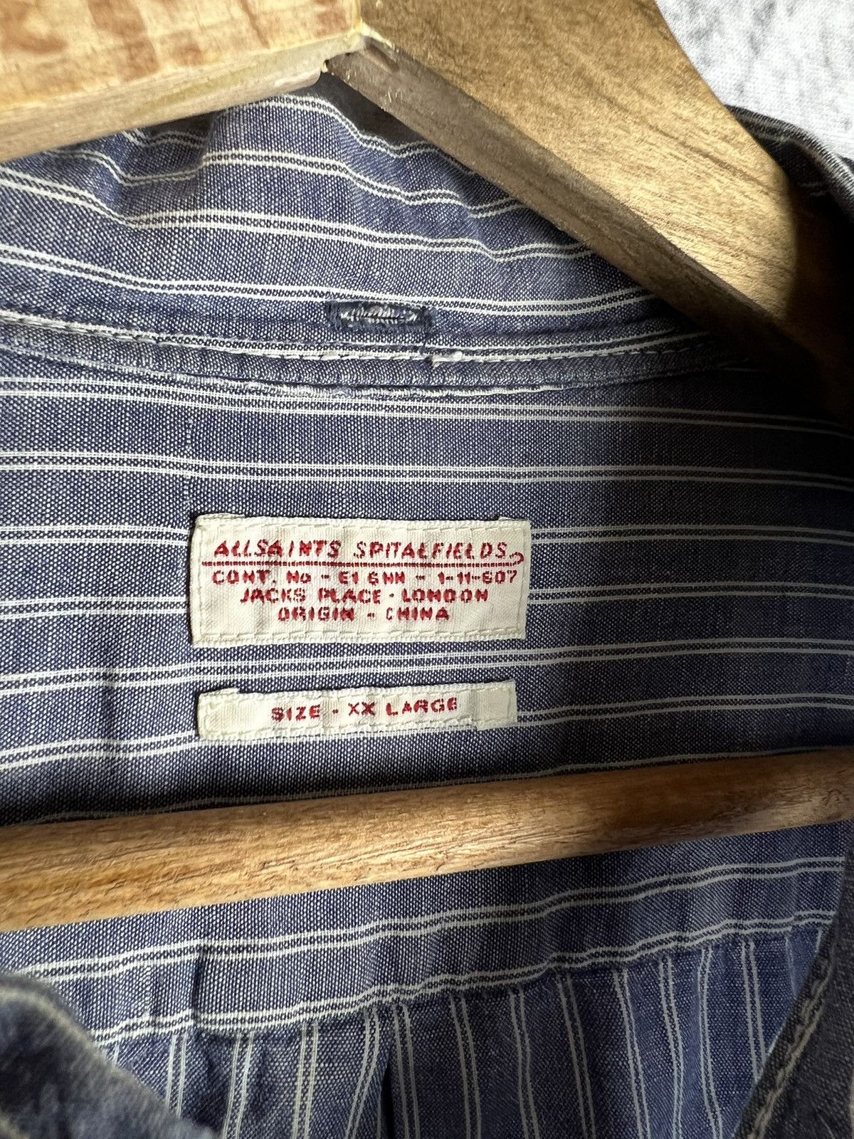 Allsaints Allsaints striped out streetwear shirt button up Size US XXL / EU 58 / 5 - 3 Thumbnail