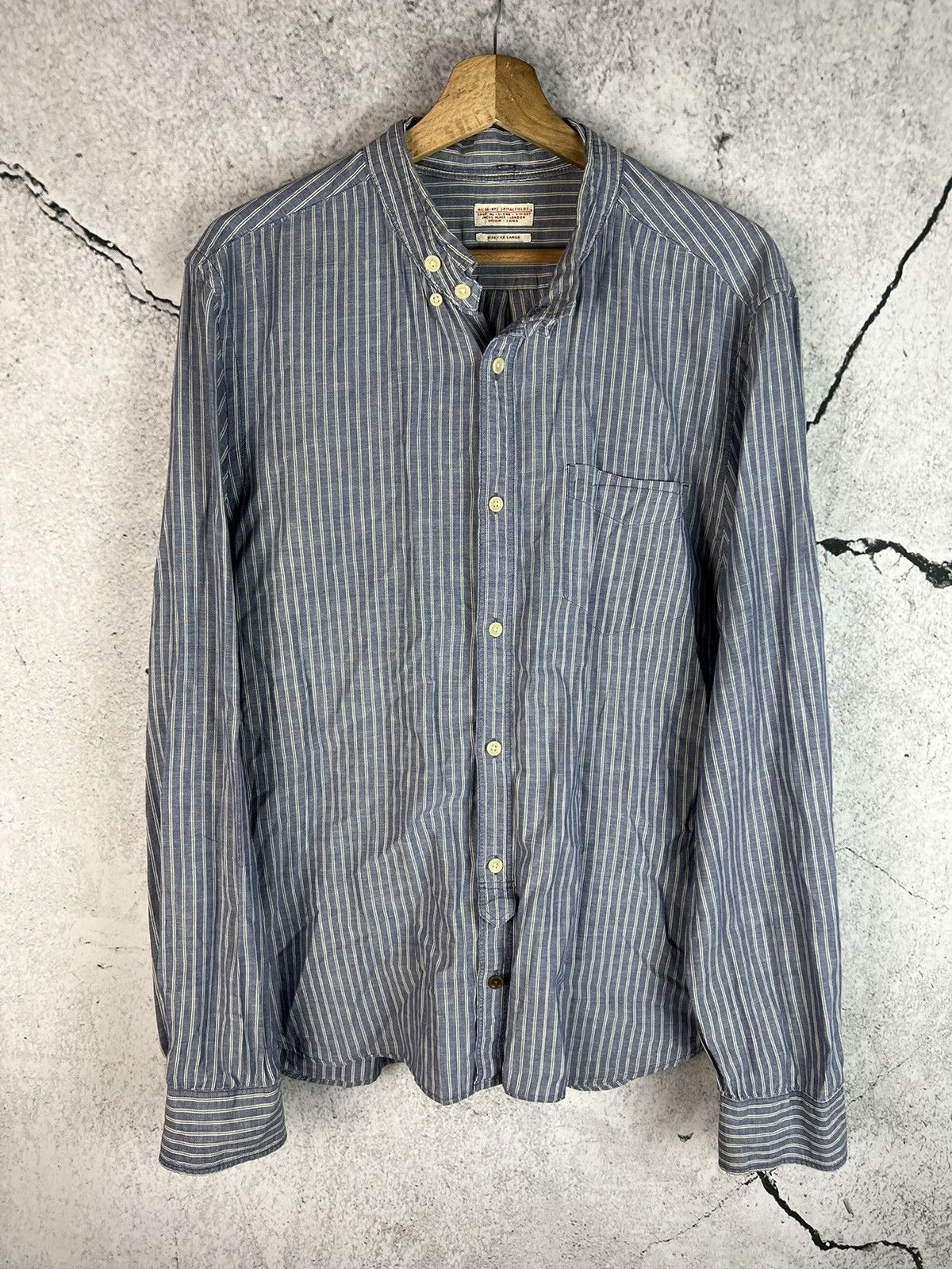Allsaints Allsaints striped out streetwear shirt button up Size US XXL / EU 58 / 5 - 1 Thumbnail