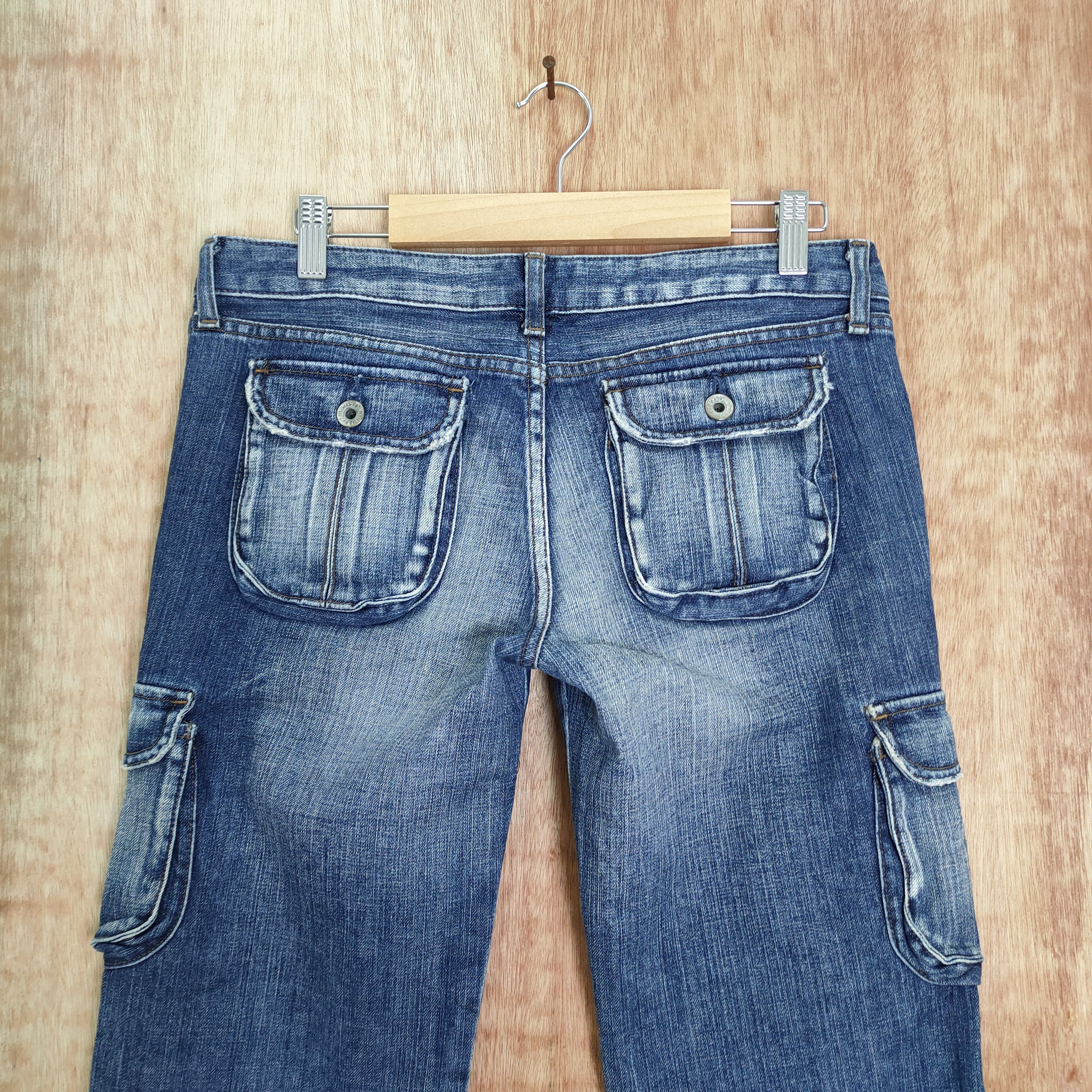 Japanese Brand JAPANESE DENIM JEAN FADED CARGO PANTS Size US 31 - 6 Thumbnail