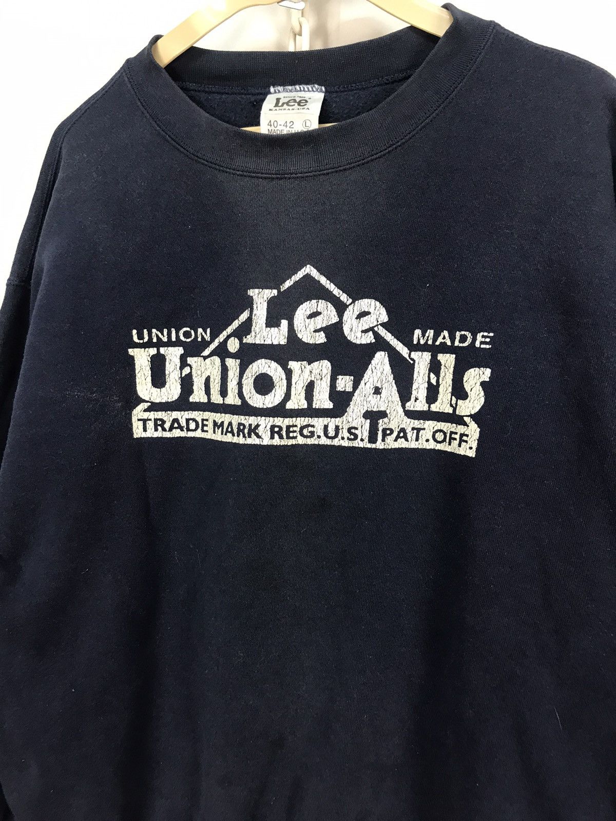 Lee × Vintage Vintage lee union made spellout sweatshirt by lee Kansas Size US L / EU 52-54 / 3 - 6 Thumbnail