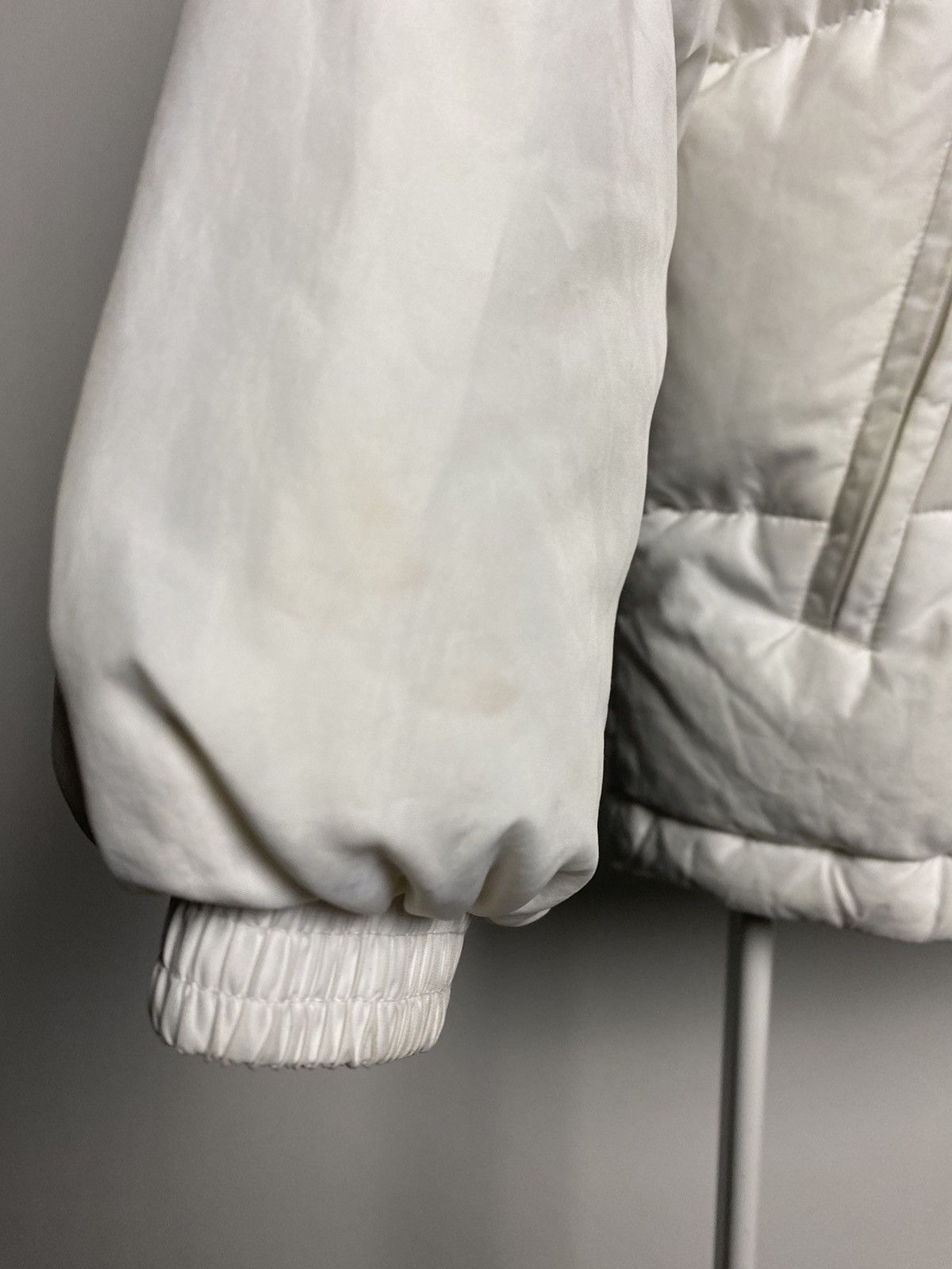 Nike × Vintage Nike vintage puffer jacket big logo white neon yellow 90s Size US M / EU 48-50 / 2 - 11 Thumbnail