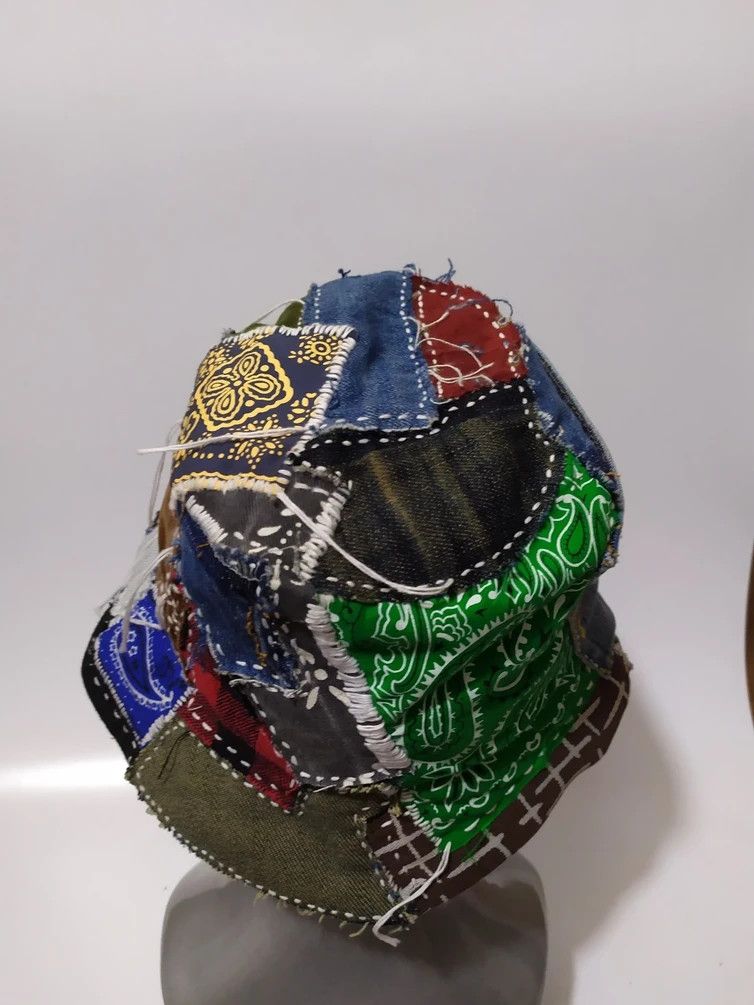 Art Comes First Custom Made Patchwork Bucket Hats Size ONE SIZE - 6 Thumbnail