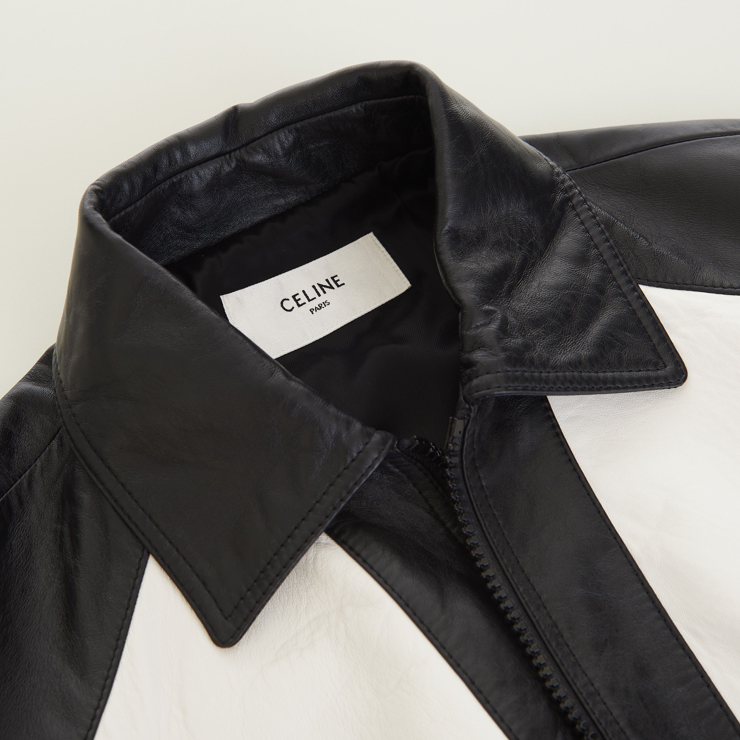 Celine Two-toned Teddy Jacket In Soft Lambskin With “Flag” Patch Size US M / EU 48-50 / 2 - 10 Thumbnail