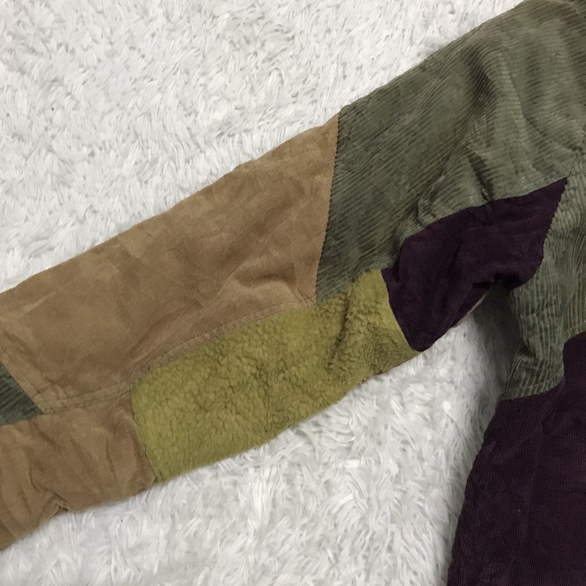 Fright JK Patch Color Block Phatee Jacket Fur Like Hoodie