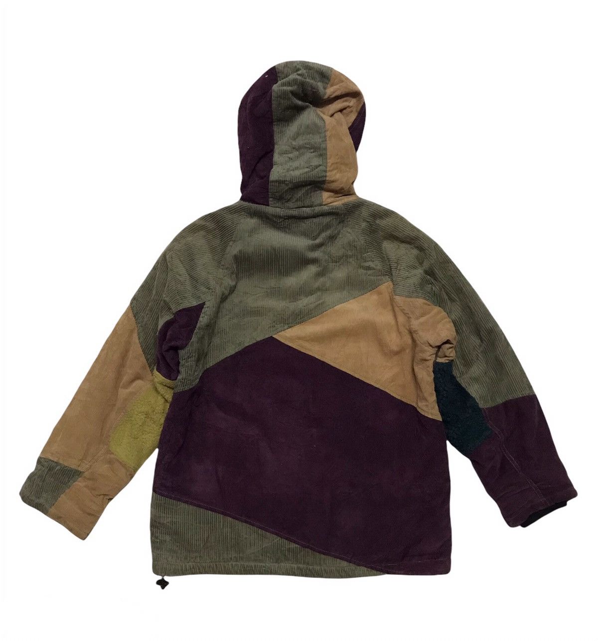 Fright JK Patch Color Block Phatee Jacket Fur Like Hoodie