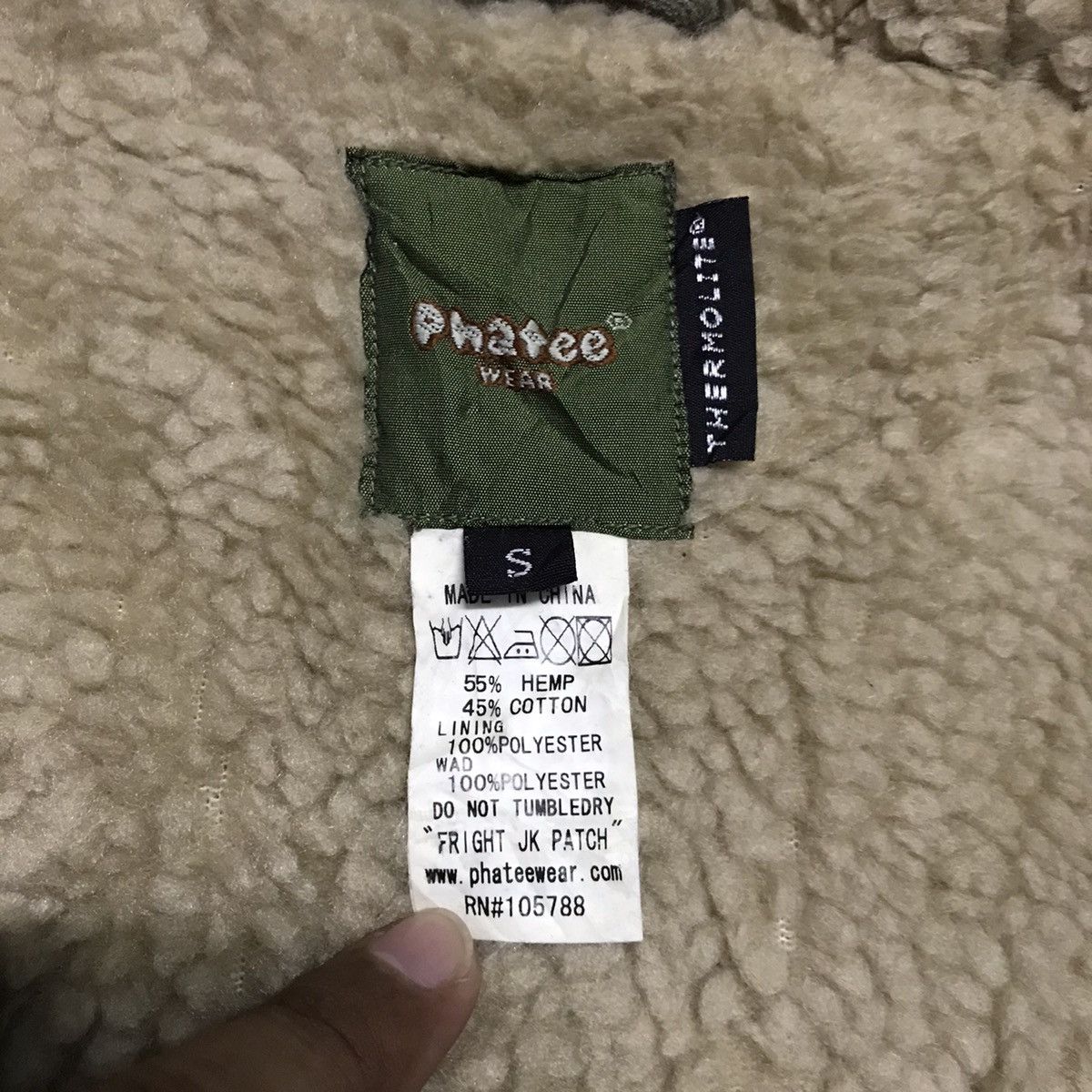 Fright JK Patch Color Block Phatee Jacket Fur Like Hoodie