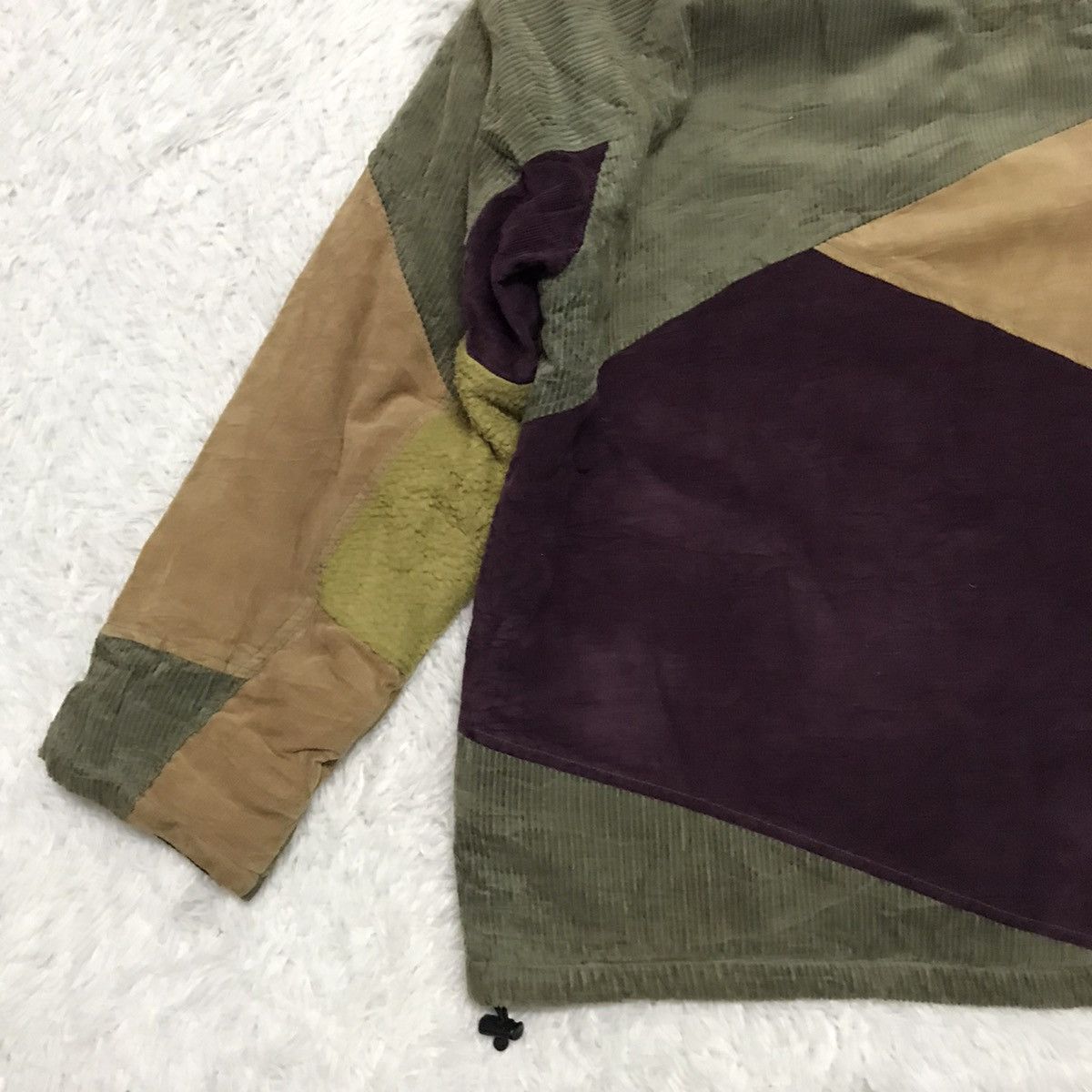 Fright JK Patch Color Block Phatee Jacket Fur Like Hoodie