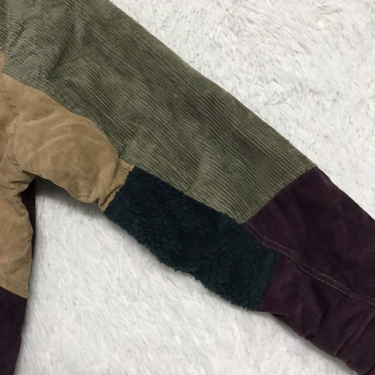 Fright JK Patch Color Block Phatee Jacket Fur Like Hoodie