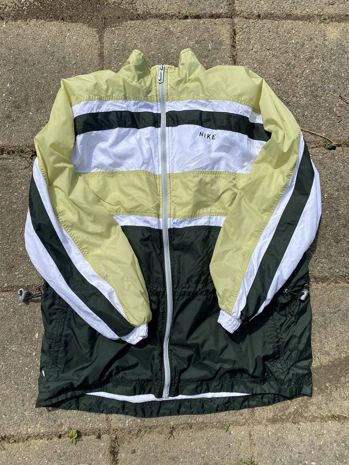 Crazy Vintage y2k rare green spell out Nike windbreaker