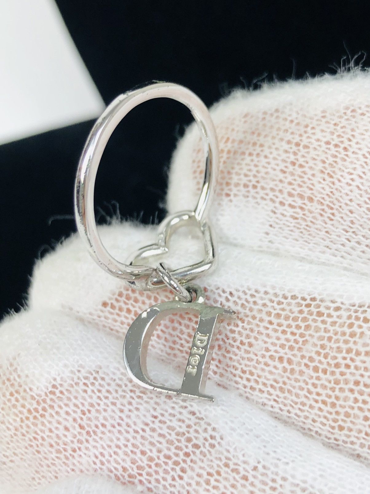 Dior Dior encrusted D ring size 5 Size ONE SIZE - 4 Thumbnail