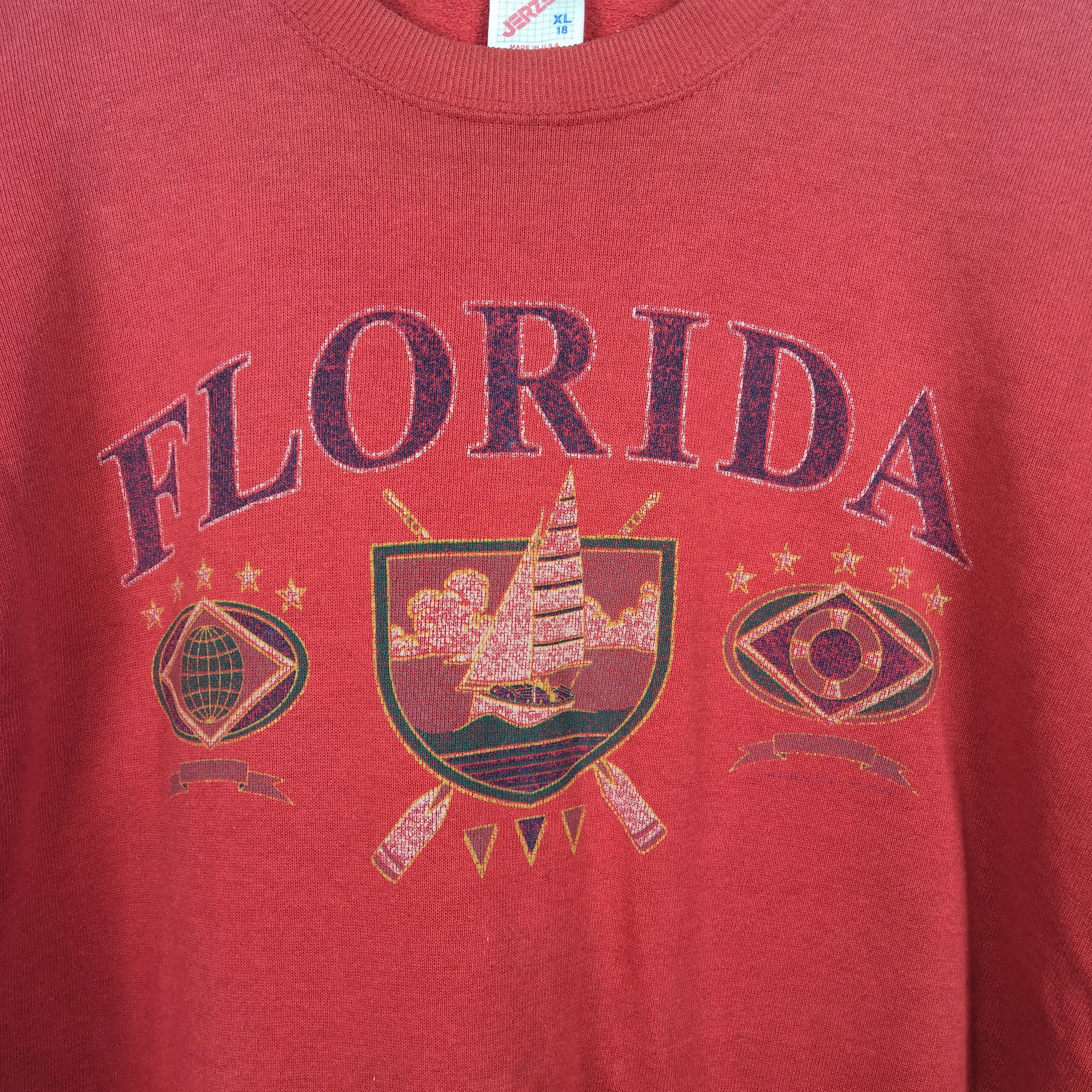 Vintage Florida Sweatshirt Jumper Pullover Crewneck Sweater