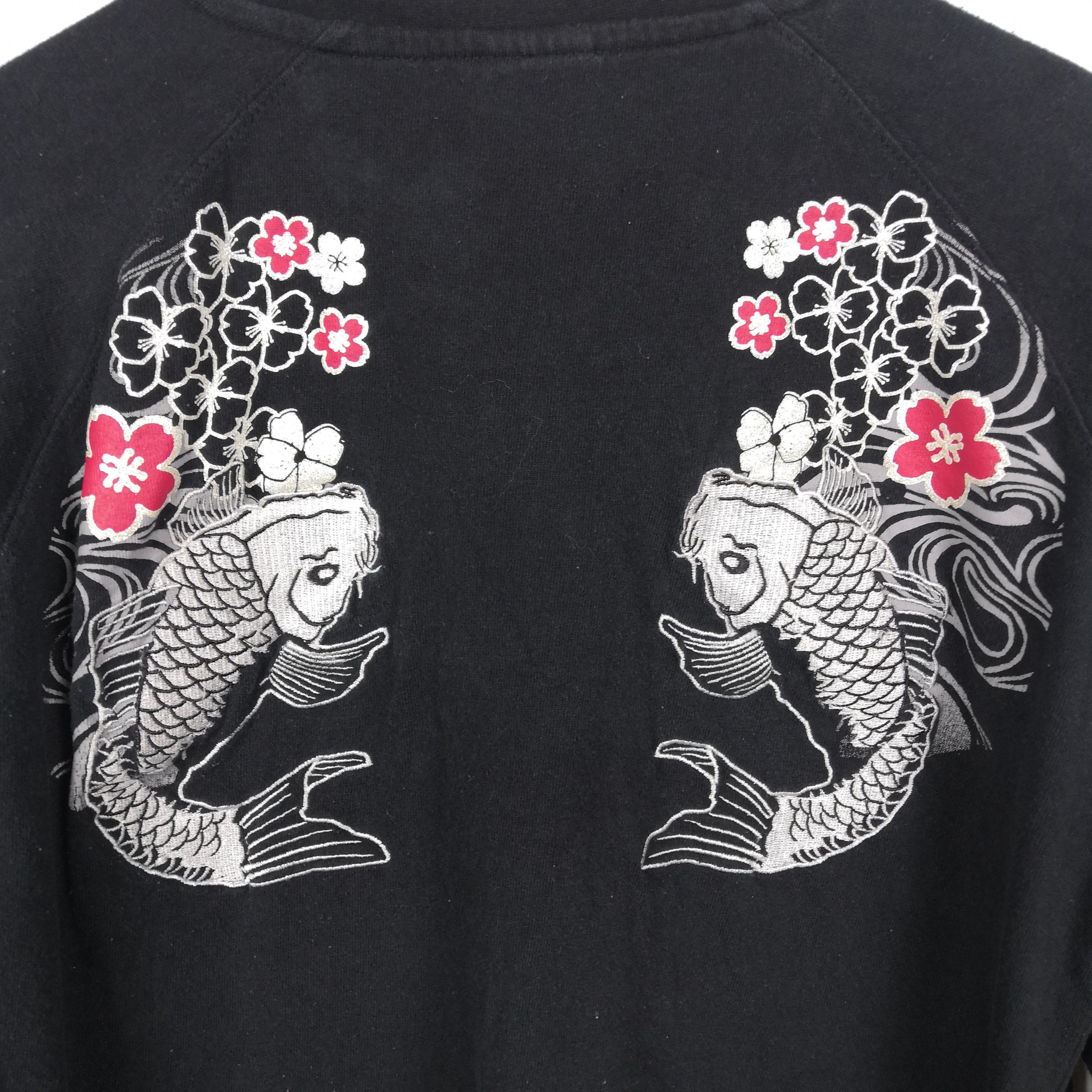 Japanese Brand Sukajan T-Shirt Fish Embroidery Japanese 56789 Size US L / EU 52-54 / 3 - 5 Thumbnail