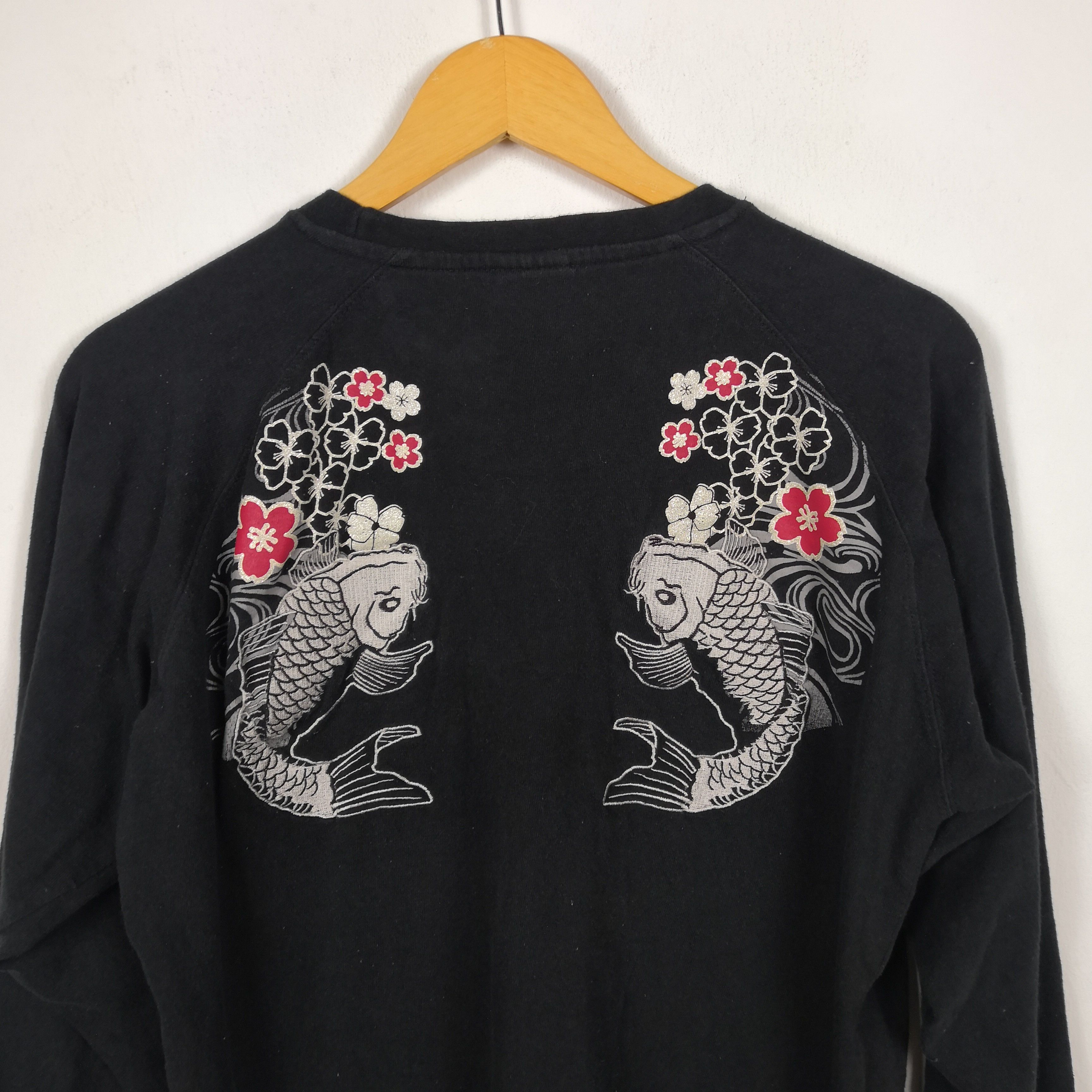 Japanese Brand Sukajan T-Shirt Fish Embroidery Japanese 56789 Size US L / EU 52-54 / 3 - 3 Thumbnail